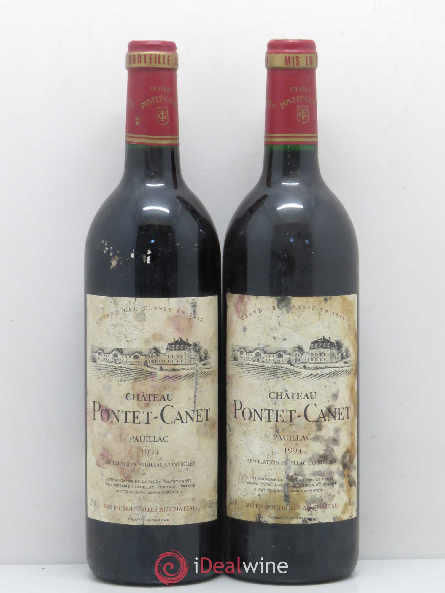 Château Pontet Canet 5ème Grand Cru Classé 1994 - Lot de 2 bouteilles - 0