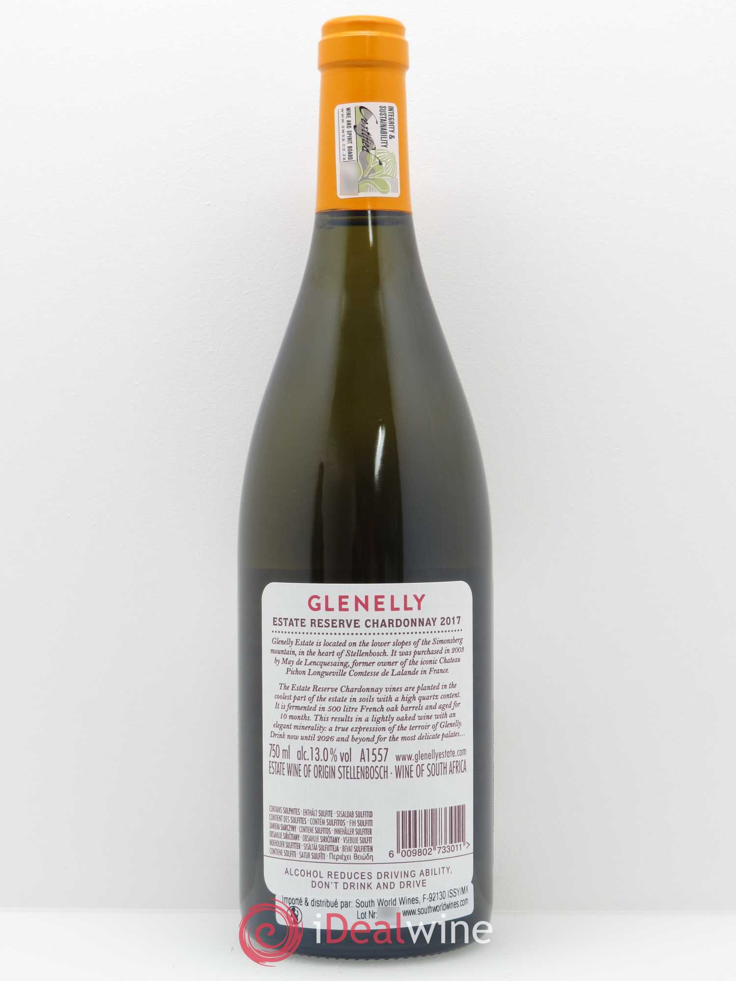 Buy Stellenbosch Glenelly Estate Reserve Chardonnay 2017 (lot