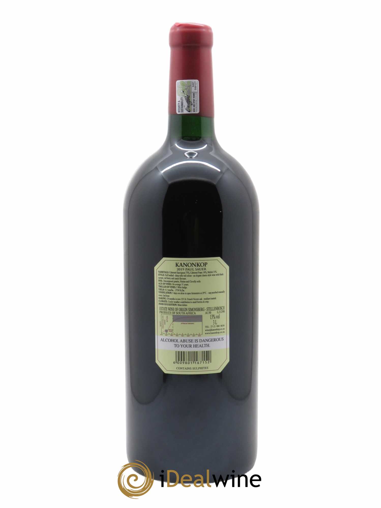 Stellenbosch Kanonkop Paul Sauer 2019 - Lot de 1 double magnum - 1