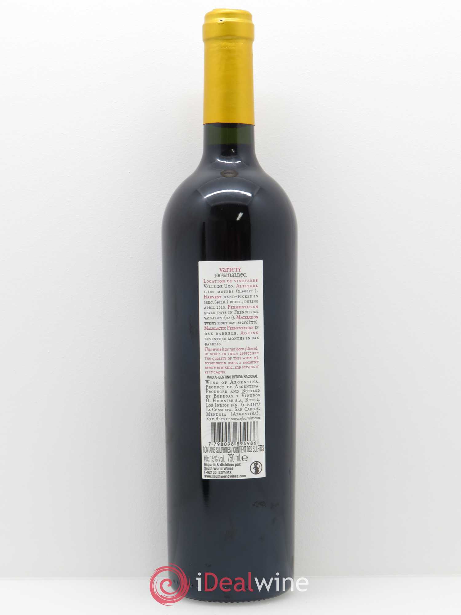 Mendoza O.Fournier Alfa Crux Malbec 2013 - Lot de 1 bouteille - 1