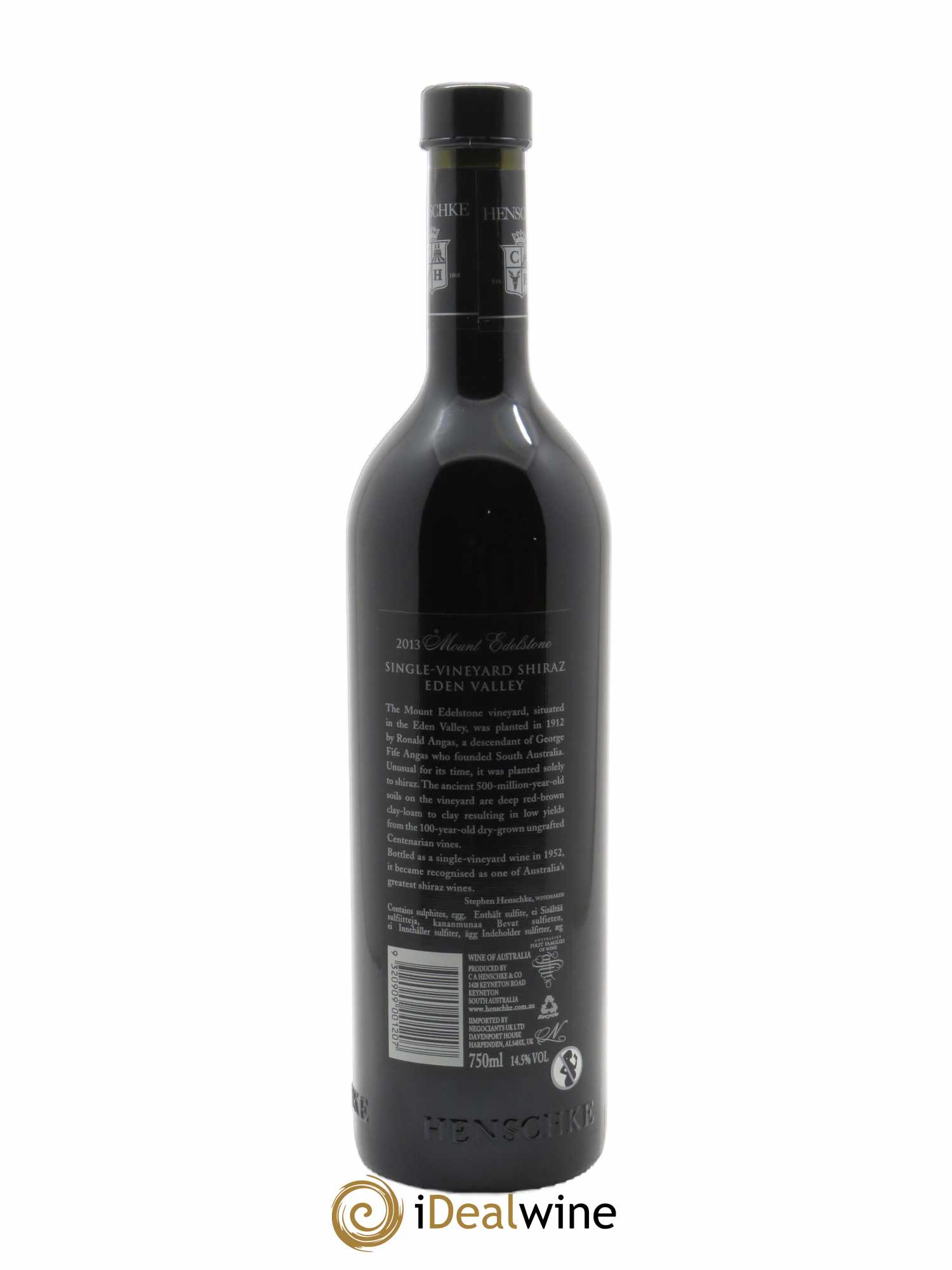 Eden Valley Mount Edelstone Shiraz Henschke 2013 - Lot de 1 bouteille - 2