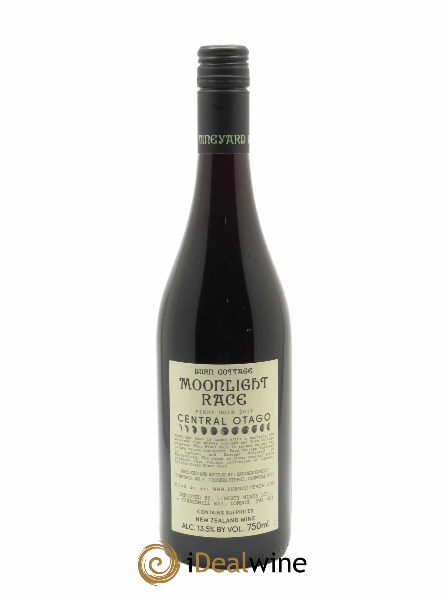 Central Otago Burn Cottage Vineyard Moonlight Race Pinot Noir 2019 - Lot de 1 bouteille - 1