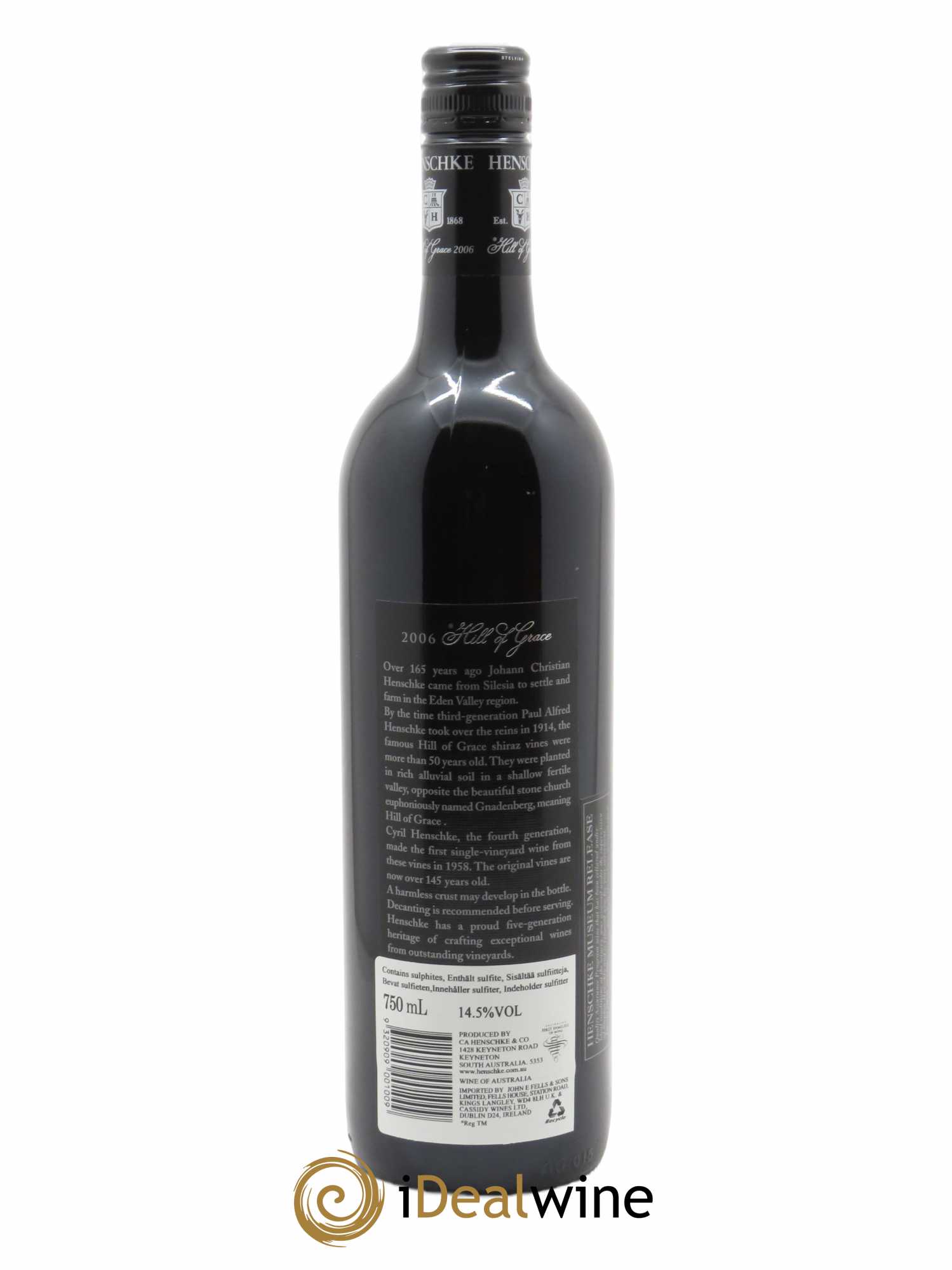 Eden Valley Hill of Grace Shiraz Henschke 2006 - Posten von 1 Flasche - 2