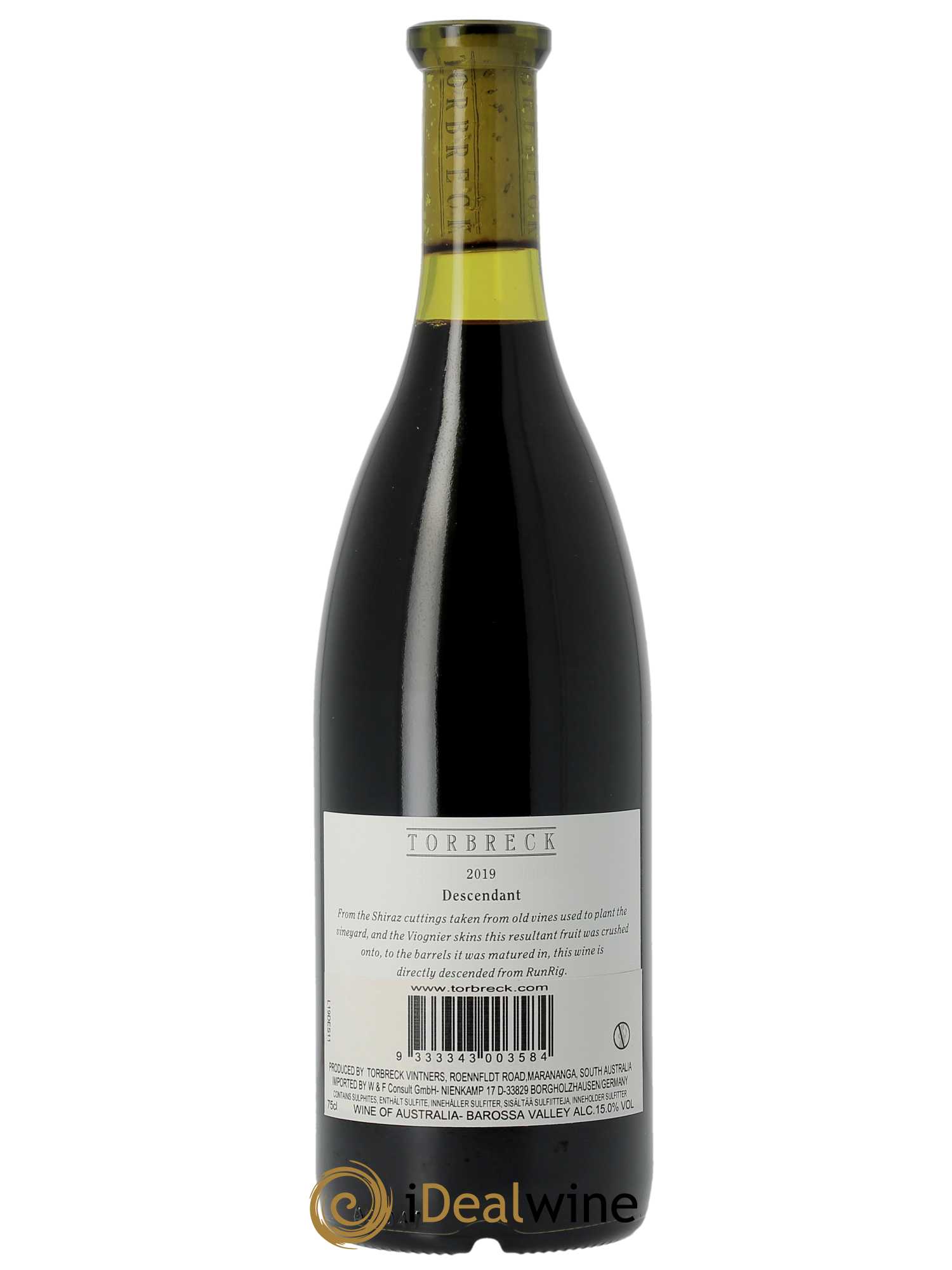 Barossa Valley Torbreck Descendant 2019 - Lot of 1 bottle - 1
