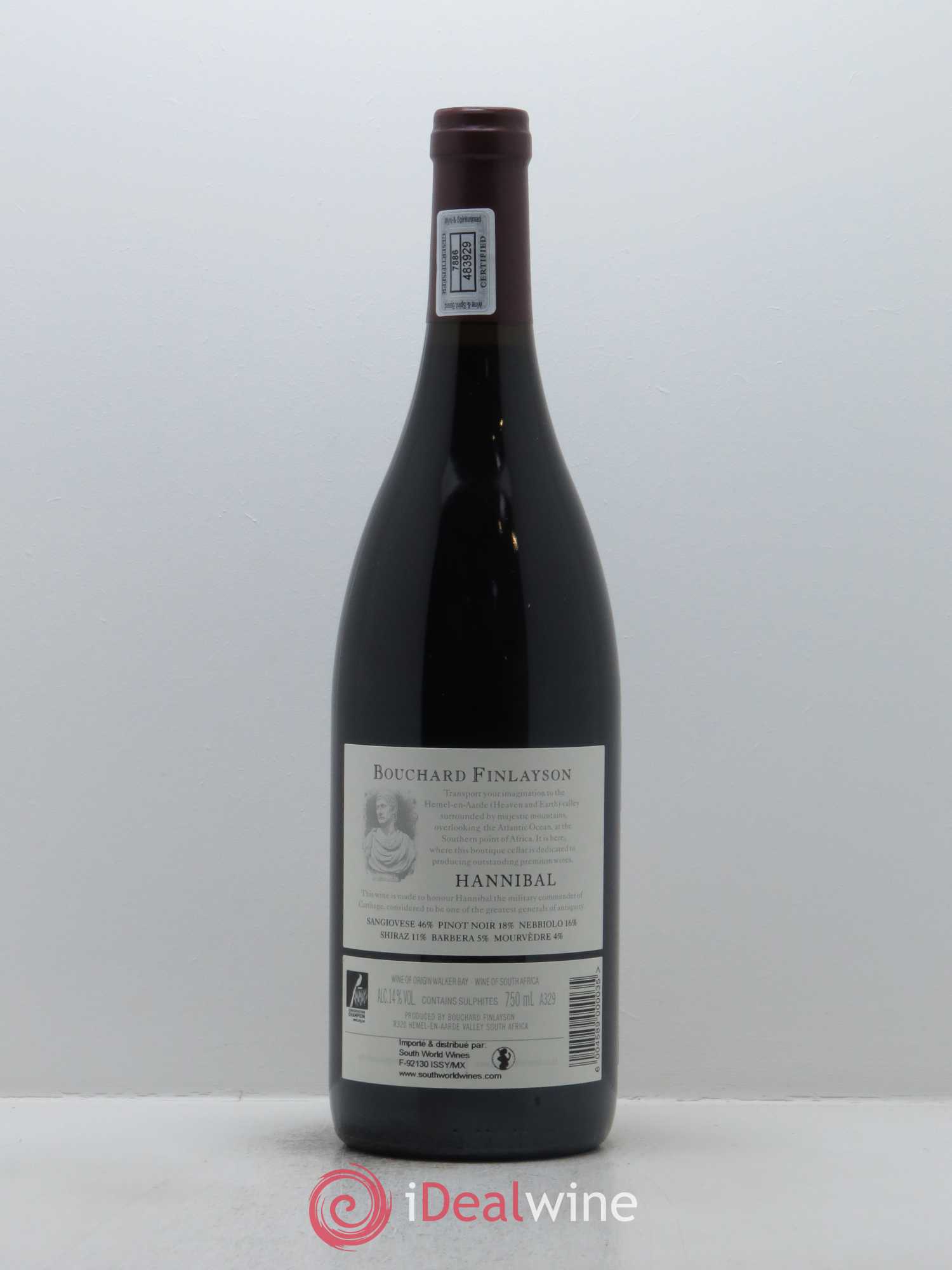 Walker Bay Bouchard Finlayson Hannibal 2015 - Lot de 1 bouteille - 1