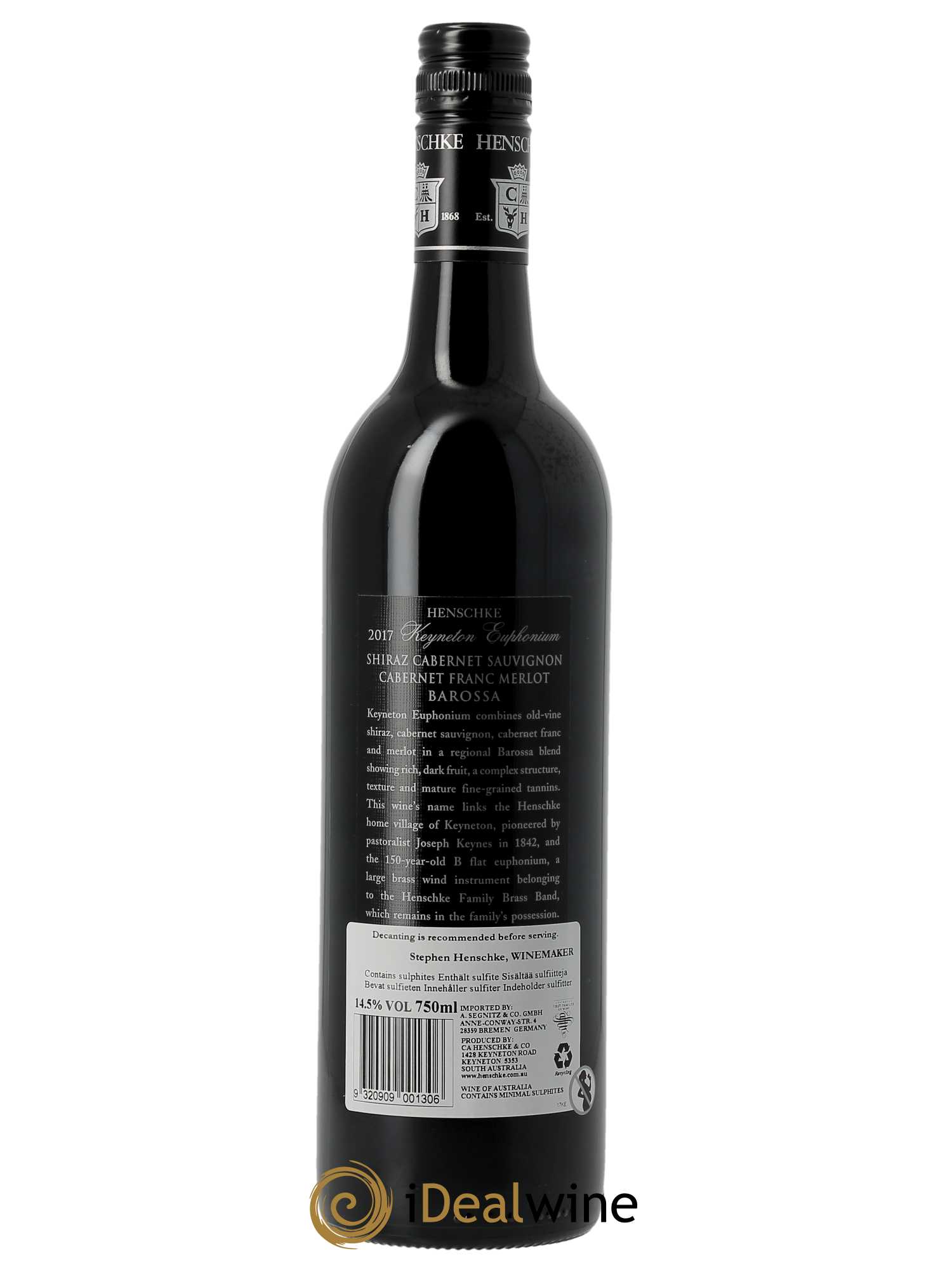 Barossa Valley  Keyneton Euphonium  Henschke 2017 - Posten von 1 Flasche - 1