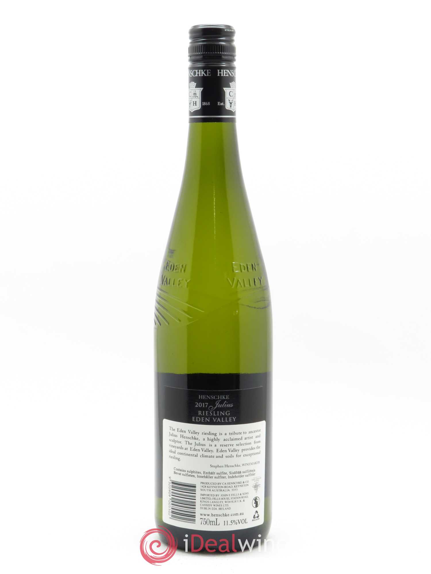 Riesling Julius Eden Valley Henschke 2017 - Lot de 1 bouteille - 1