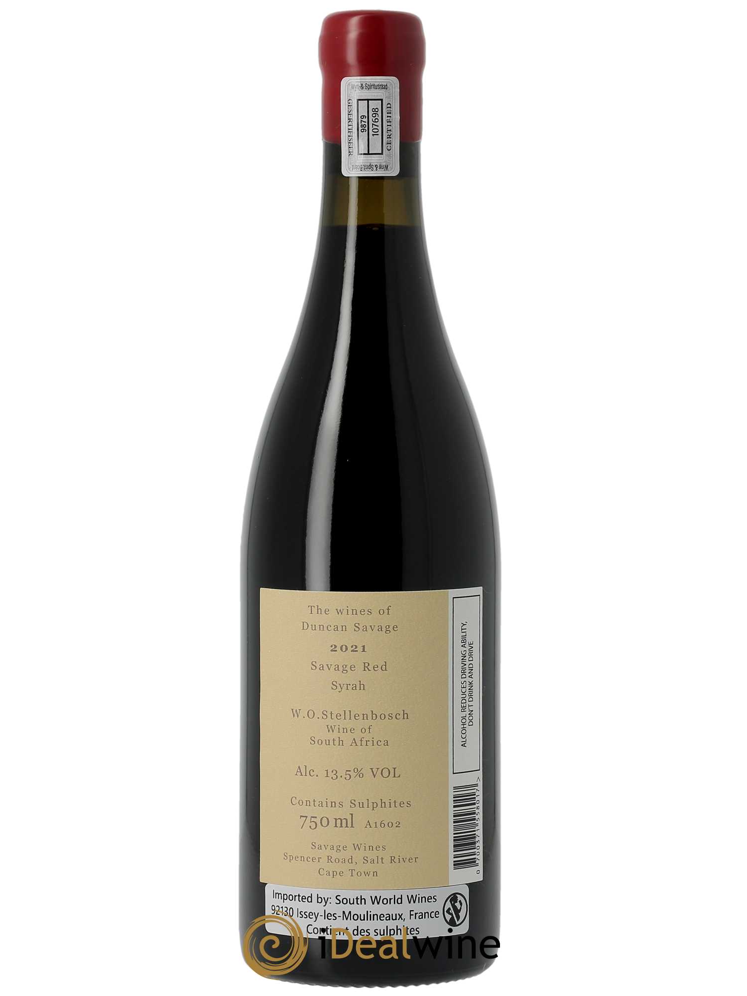 Western Cape Savage Red Syrah 2021 - Lot of 1 bottle - 1