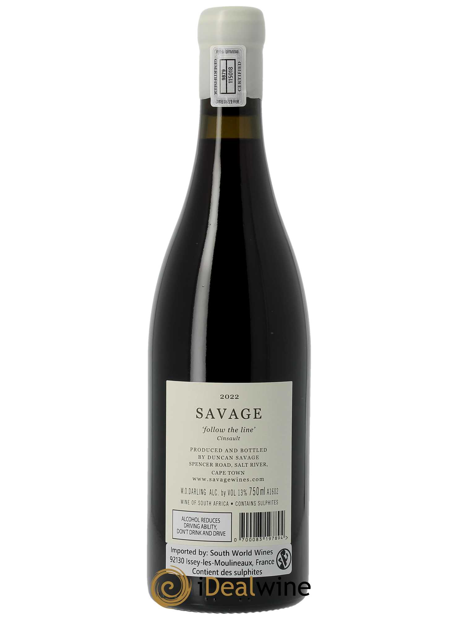 Western Cape Savage Follow the line 2022 - Lot of 1 bottle - 2