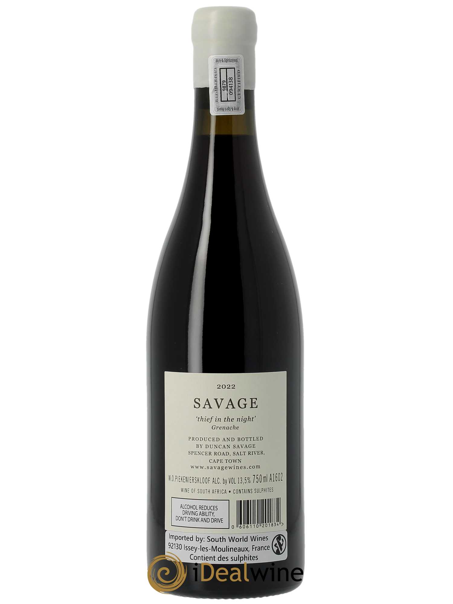 Western Cape Savage Thief In The Night 2022 - Lot de 1 bouteille - 1