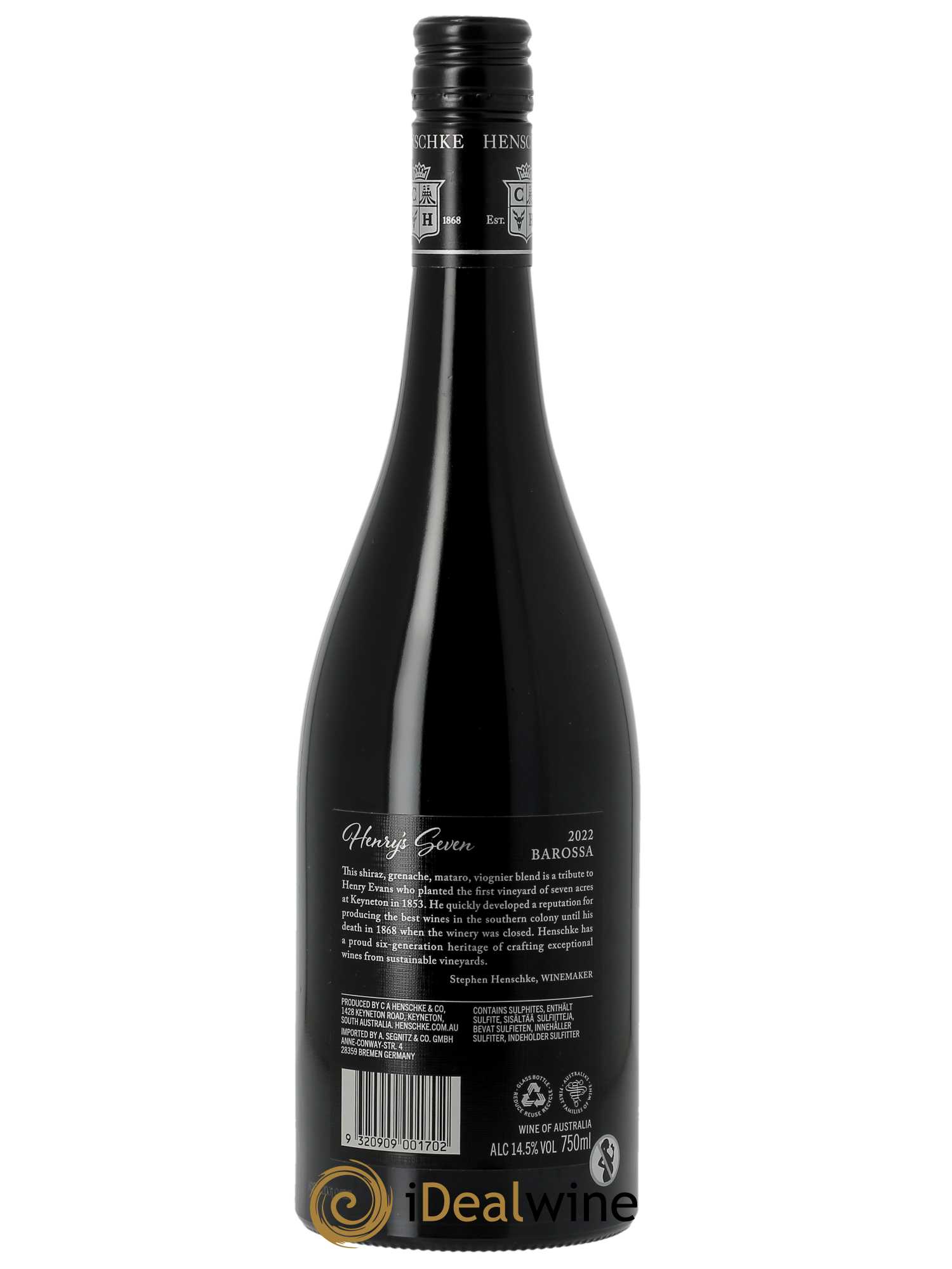 Barossa Henry's Seven Henschke 2022 - Lot of 1 bottle - 1