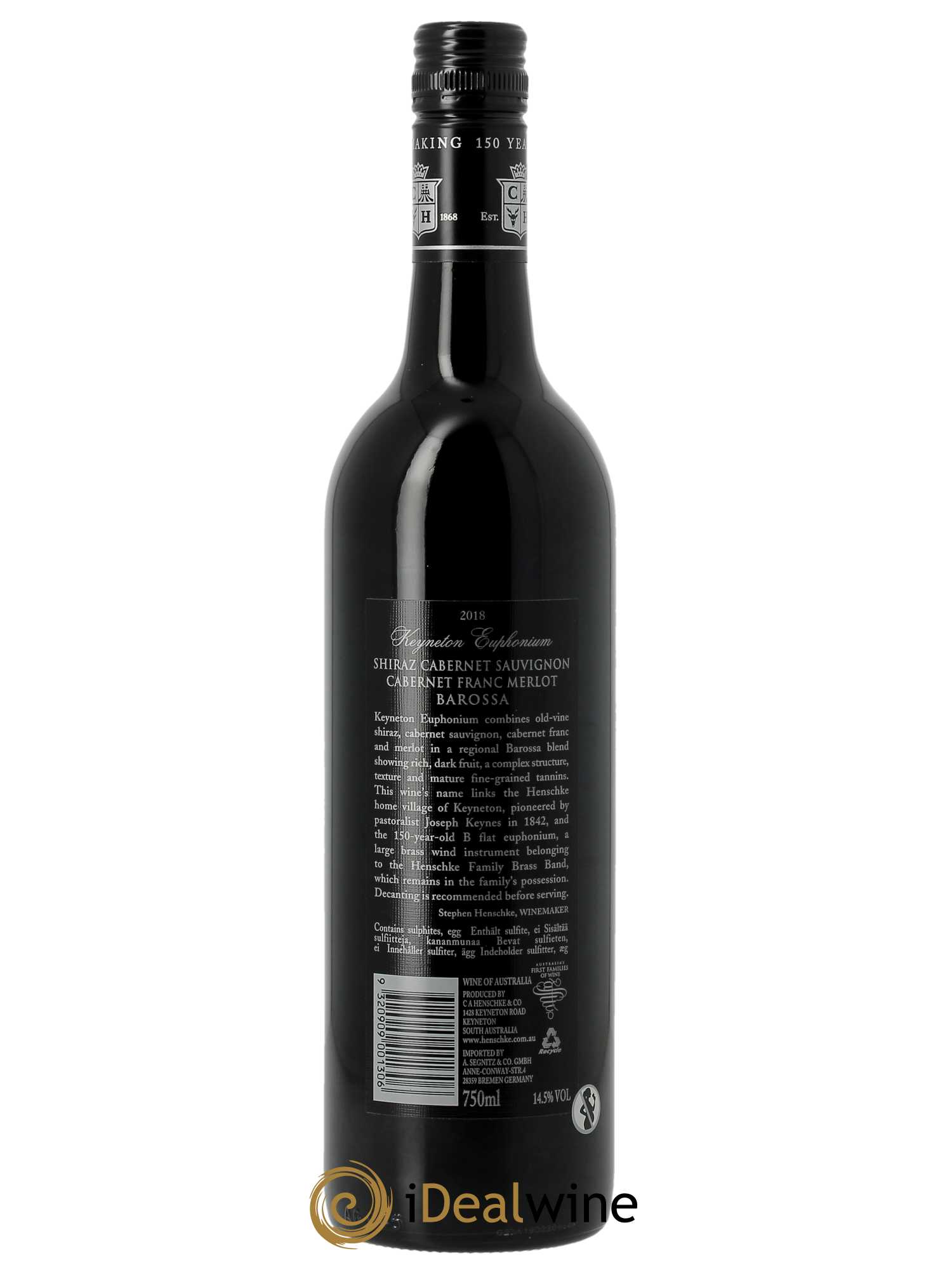 Barossa Valley Keyneton Euphonium Henschke 2018 - Lot of 1 bottle - 1