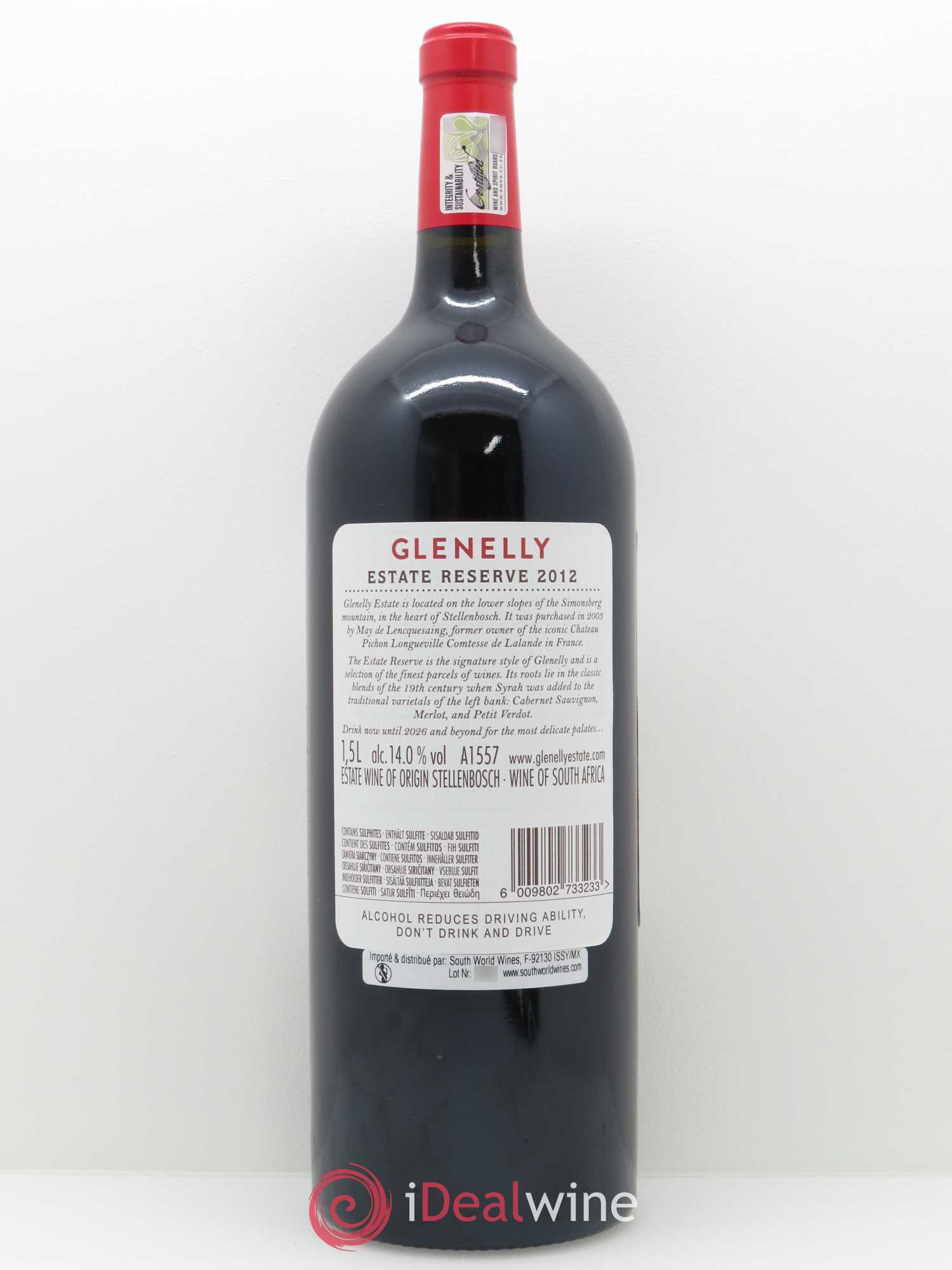 Stellenbosch Glenelly Estate Reserve Rouge 2012 - Lot de 1 magnum - 1