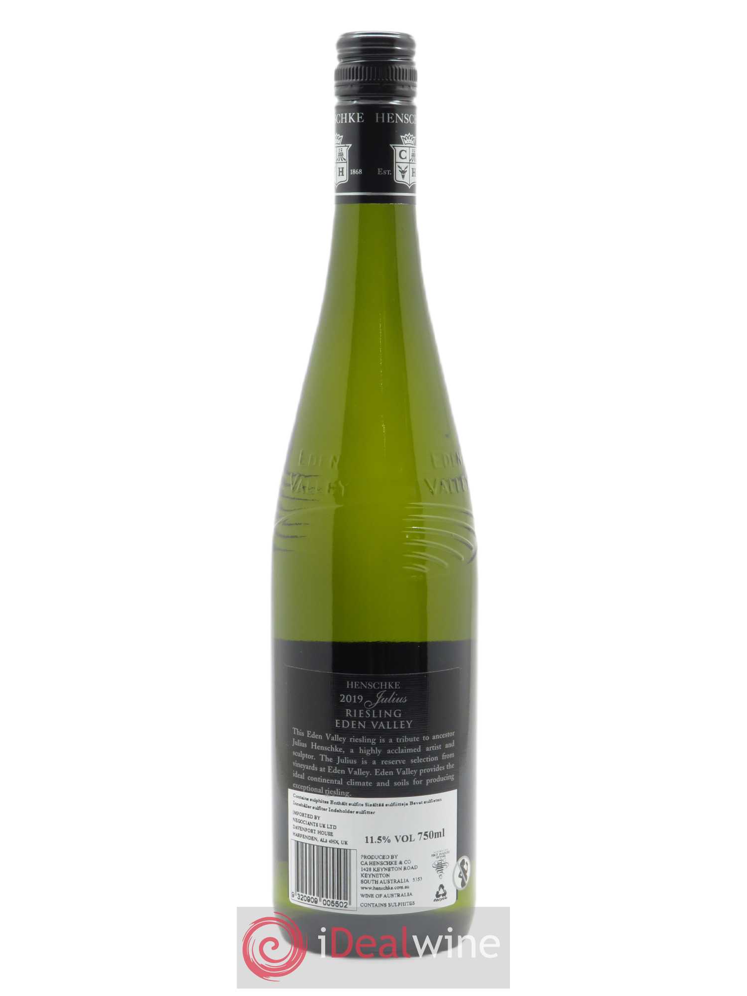 Riesling Julius Eden Valley Henschke 2019 - Lot de 1 bouteille - 1