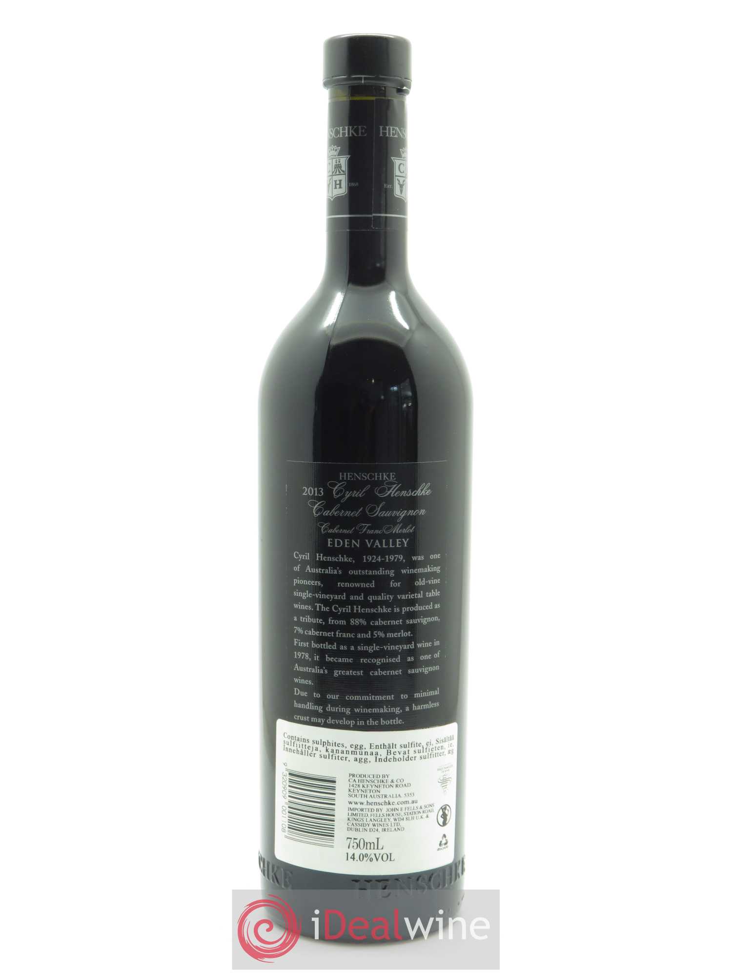 Eden Valley Cyril Henschke Cabernet Sauvignon Henschke 2013 - Lot of 1 bottle - 2