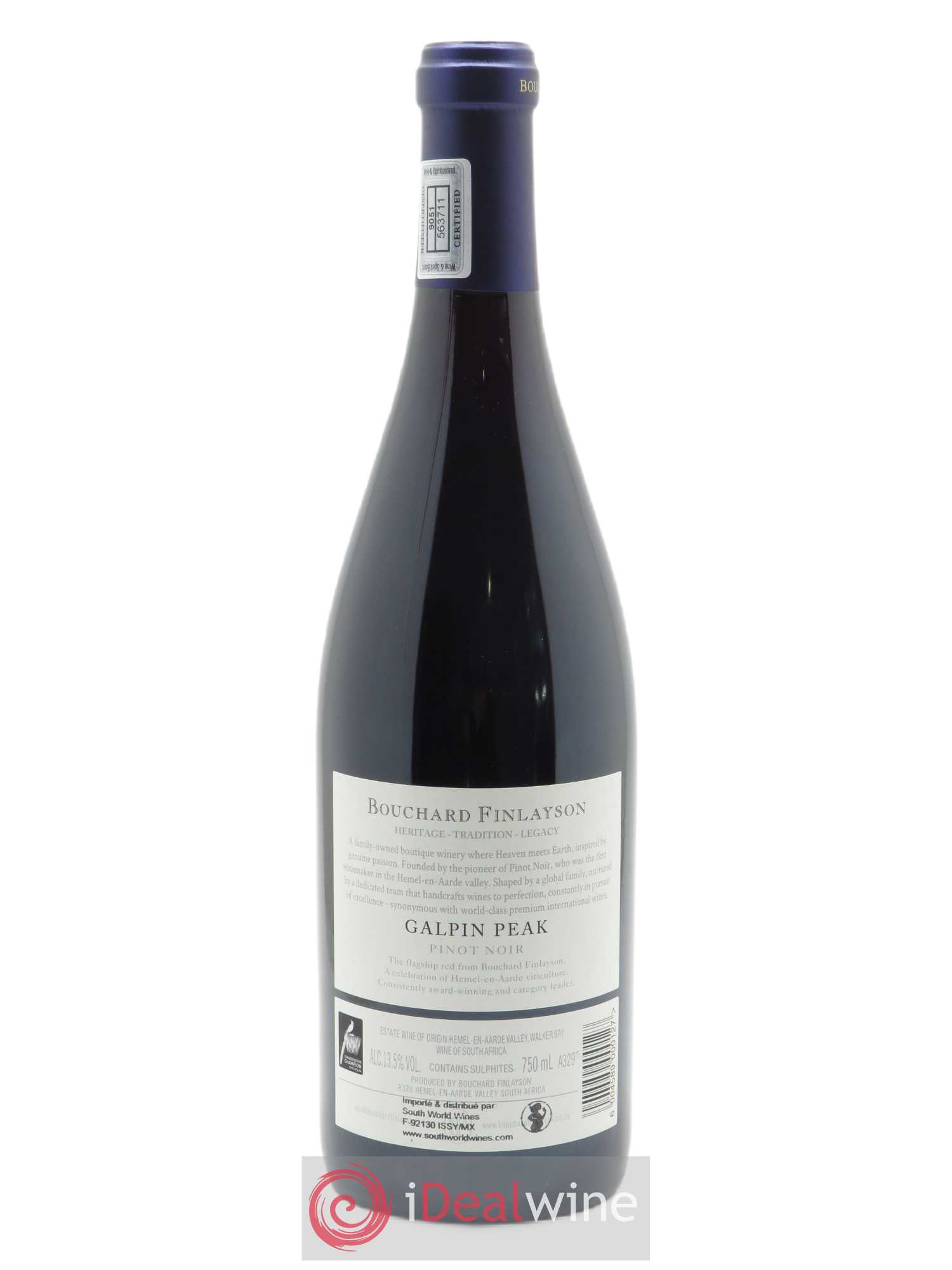 Walker Bay Bouchard Finlayson Galpin Peak 2019 - Lot de 1 bouteille - 1