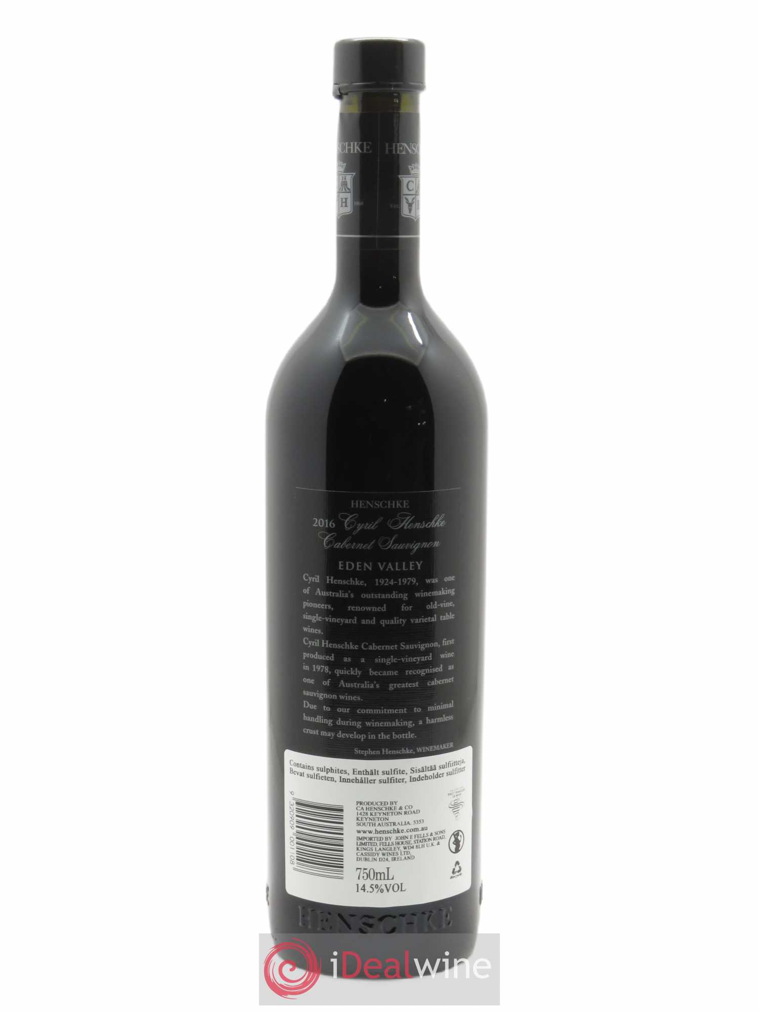 Eden Valley Cyril Henschke Cabernet Sauvignon Henschke 2016 - Lot de 1 bouteille - 2