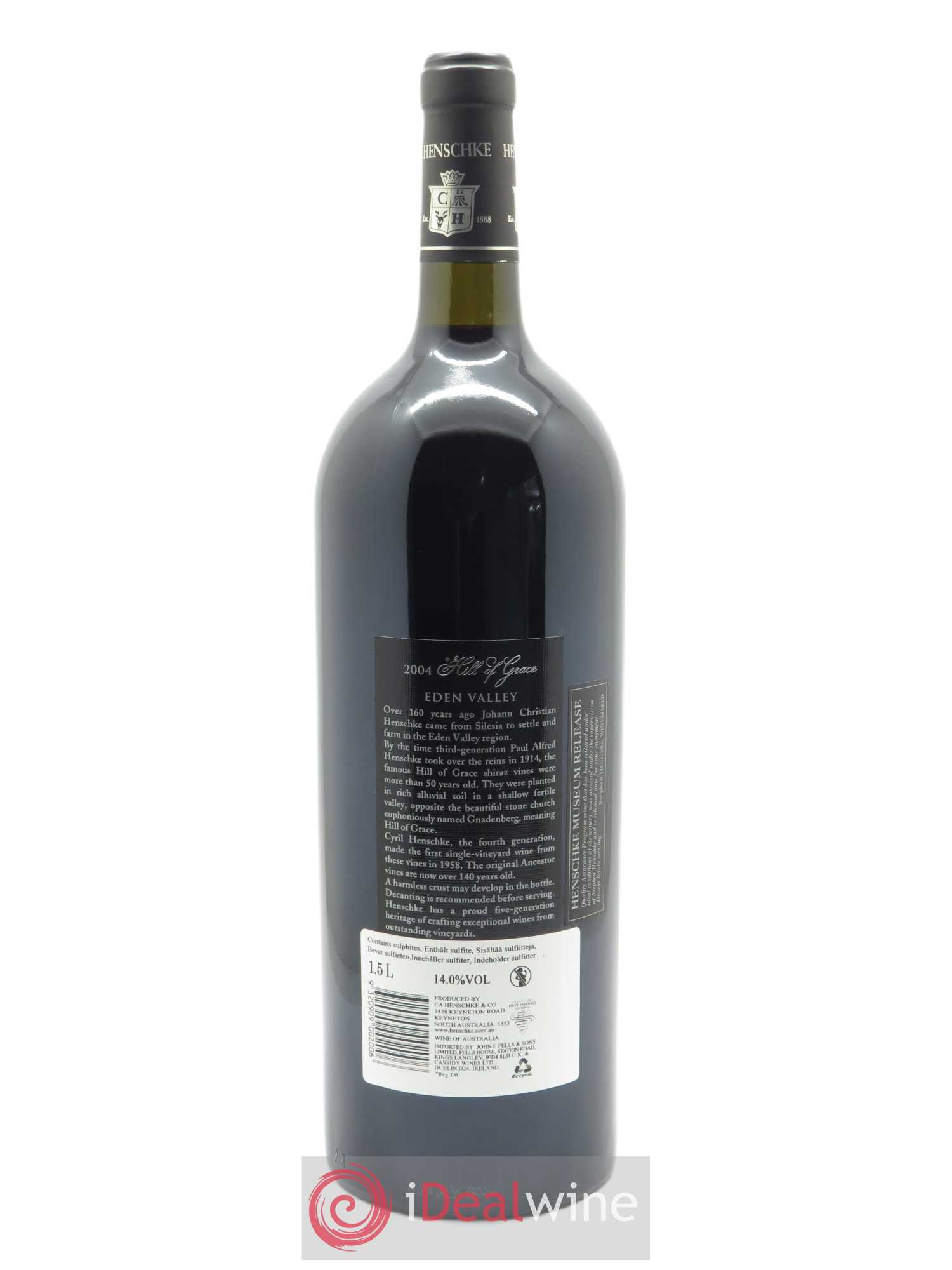 Eden Valley Hill of Grace Shiraz Henschke 2004 - Lot de 1 magnum - 2