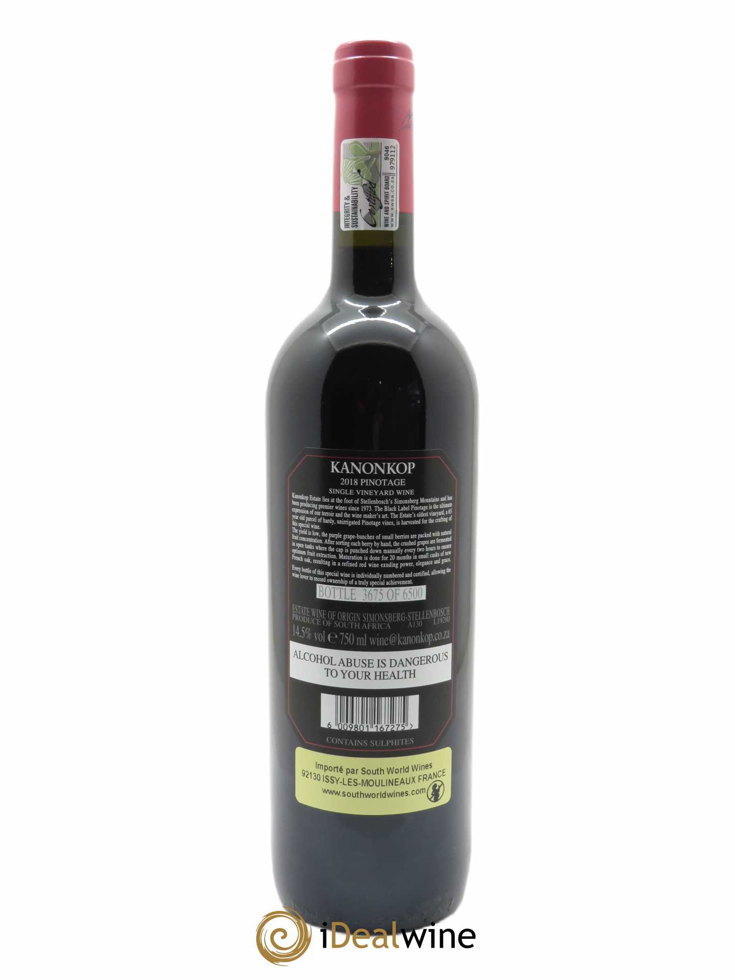 Stellenbosch Kanonkop Black Label Pinotage 2018 - Posten von 1 Flasche - 2