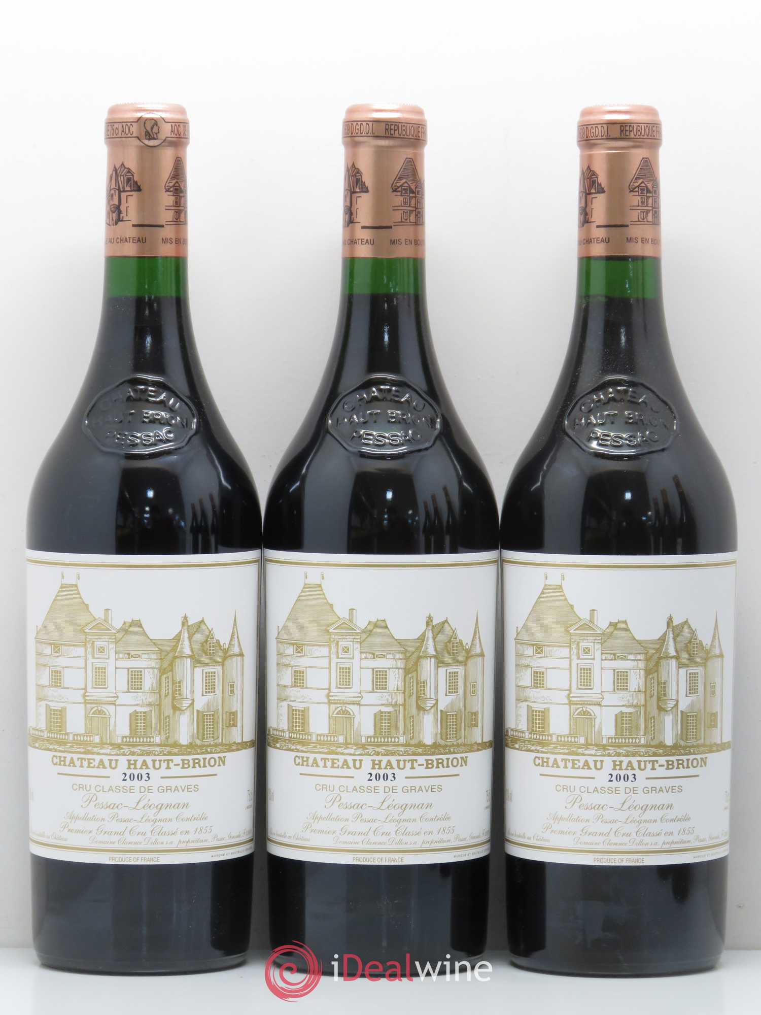 Château Haut Brion 1er Grand Cru Classé 2003 - Lot de 6 bouteilles - 1