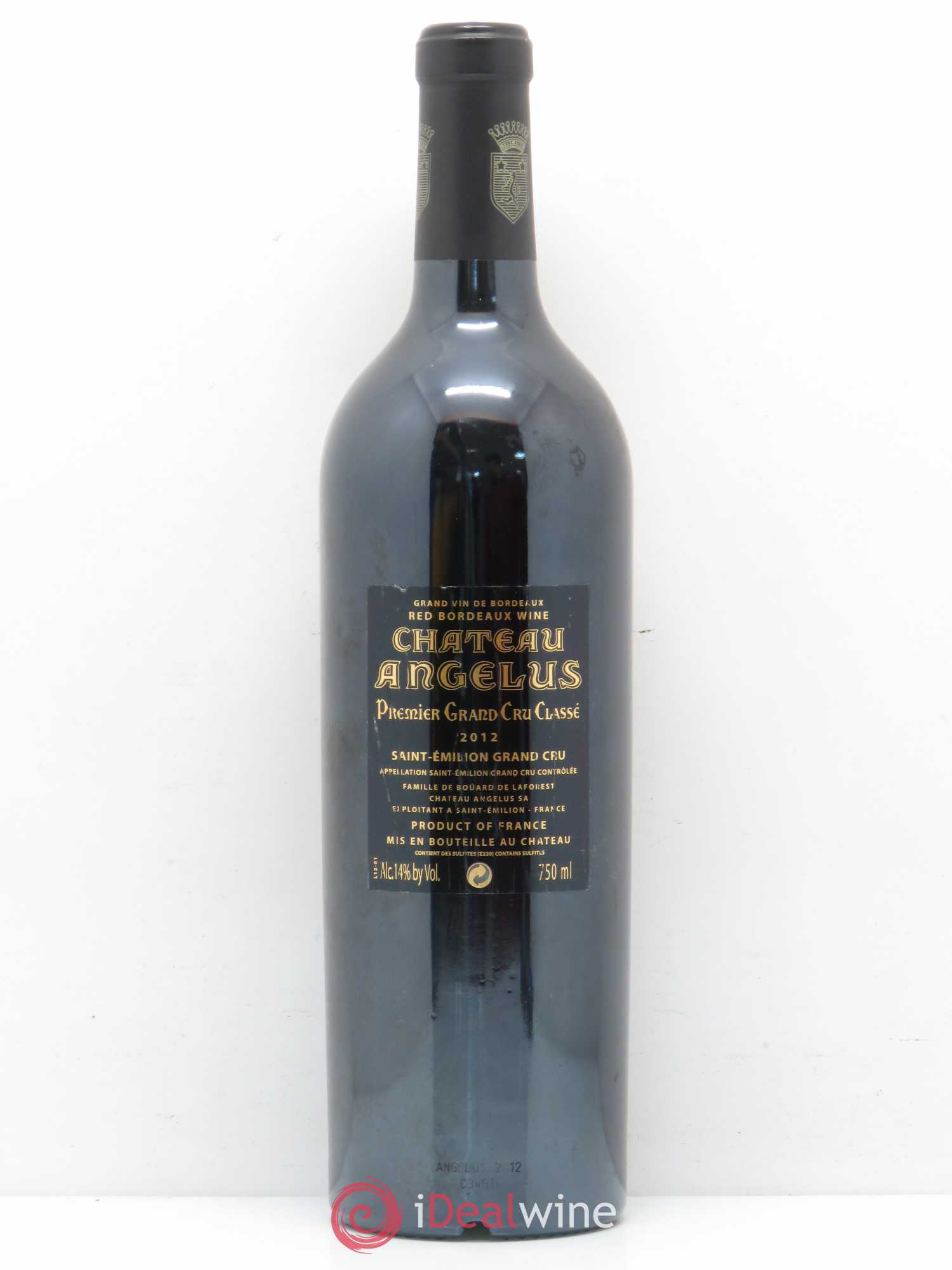 Château Angélus 1er Grand Cru Classé A 2012 - Lot de 1 bouteille - 1