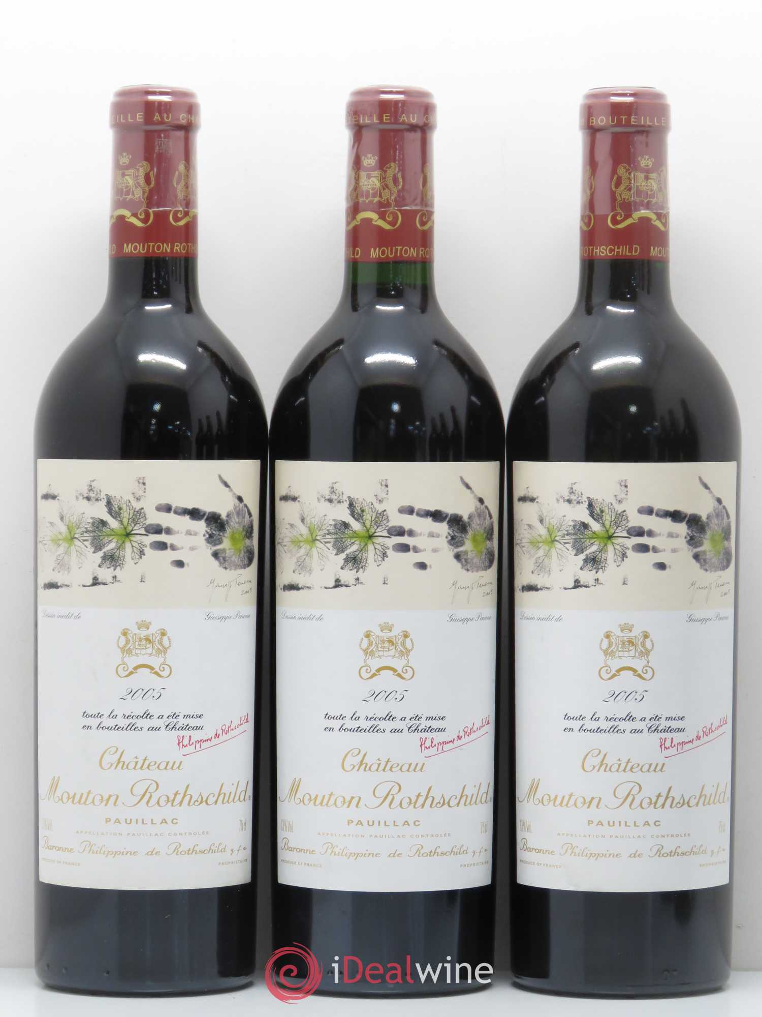 Château Mouton Rothschild 1er Grand Cru Classé 2005 - Lot de 6 bouteilles - 1