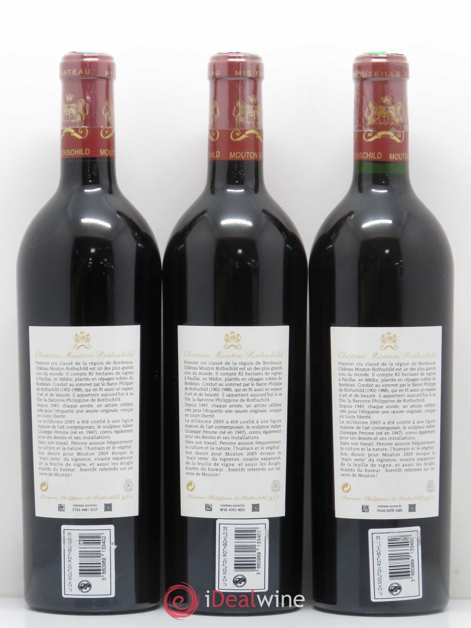 Château Mouton Rothschild 1er Grand Cru Classé 2005 - Lot de 6 bouteilles - 4