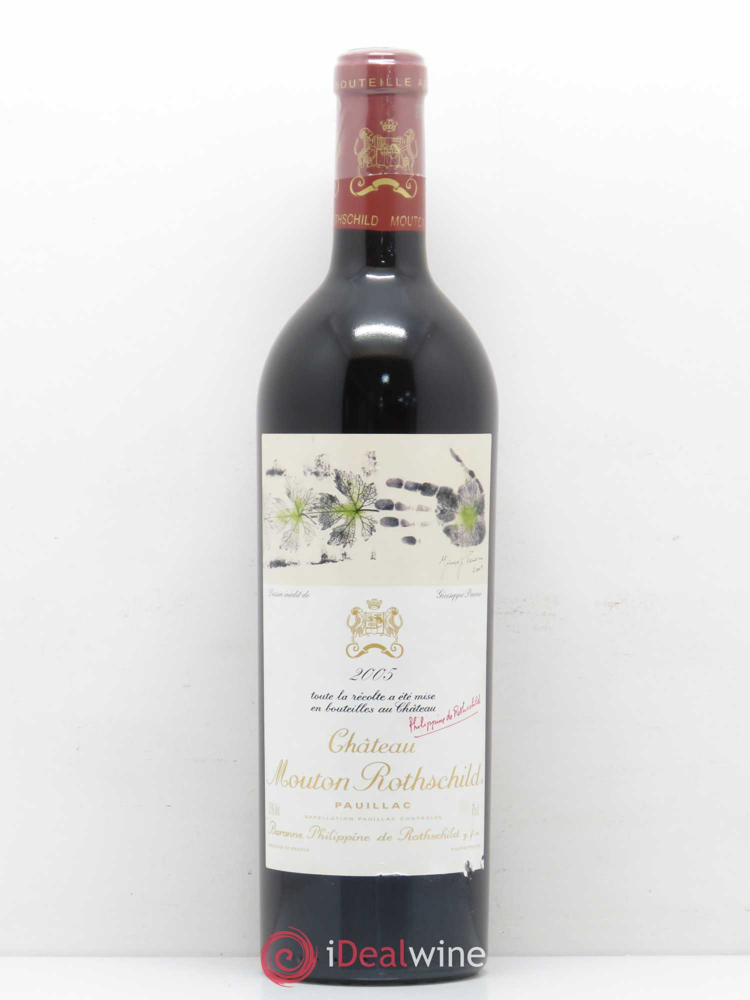 Château Mouton Rothschild 1er Grand Cru Classé 2005 - Lot de 1 bouteille - 0