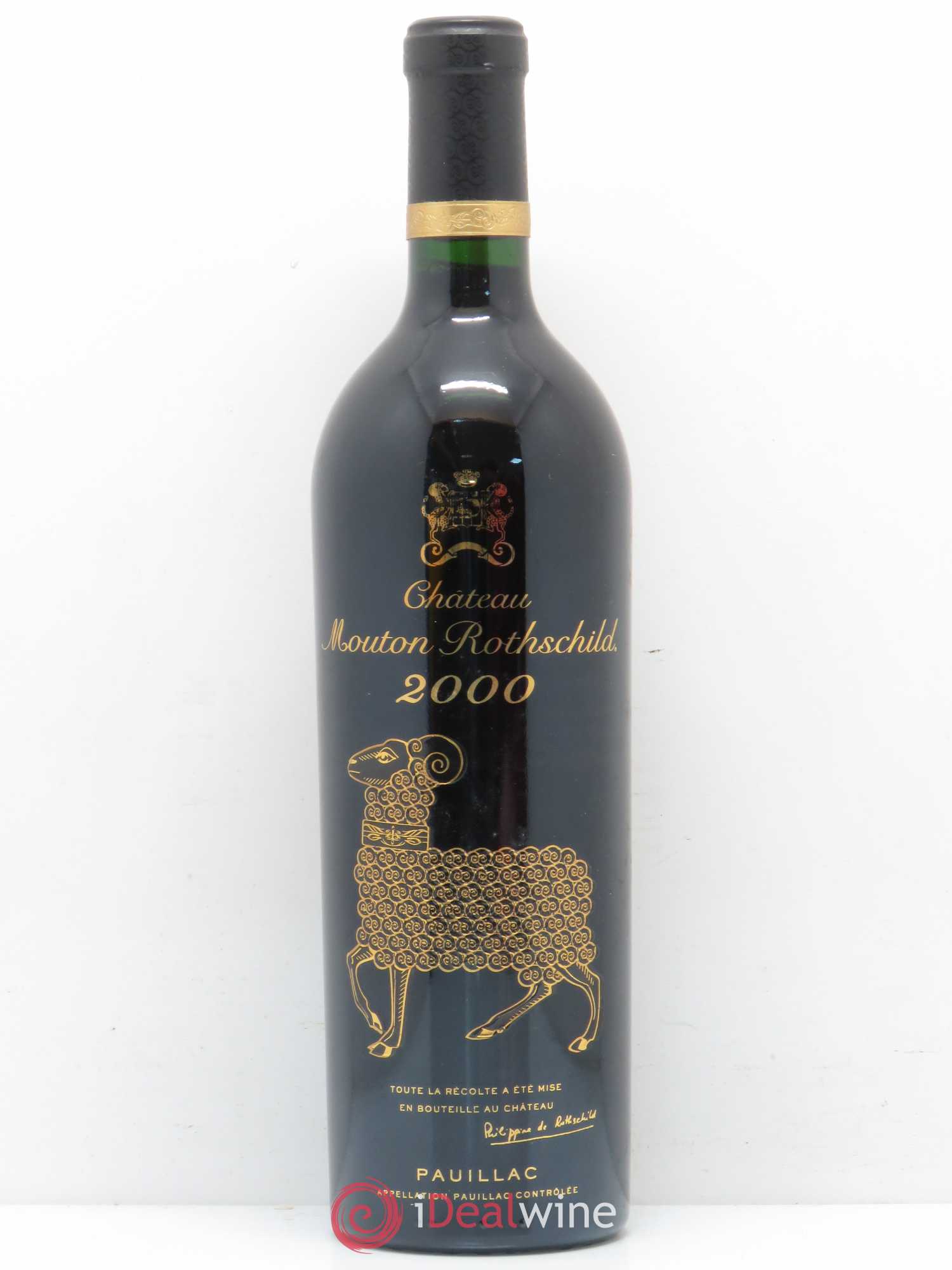 Château Mouton Rothschild 1er Grand Cru Classé 2000 - Lot de 1 bouteille - 0