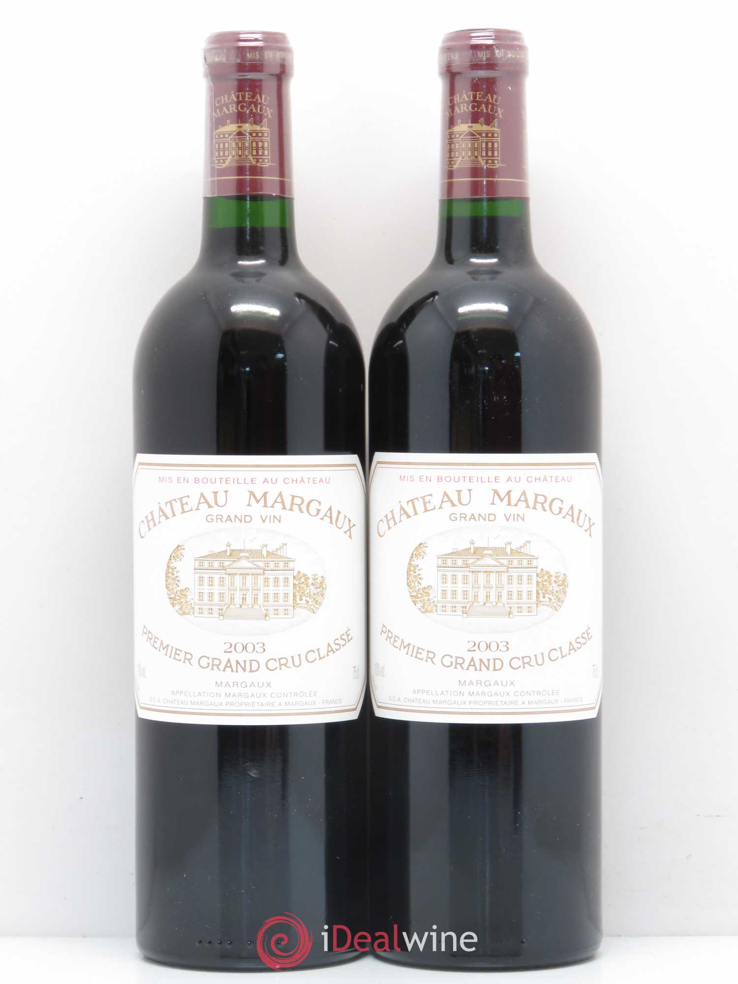 Château Margaux 1er Grand Cru Classé 2003 - Lot de 2 bouteilles - 0