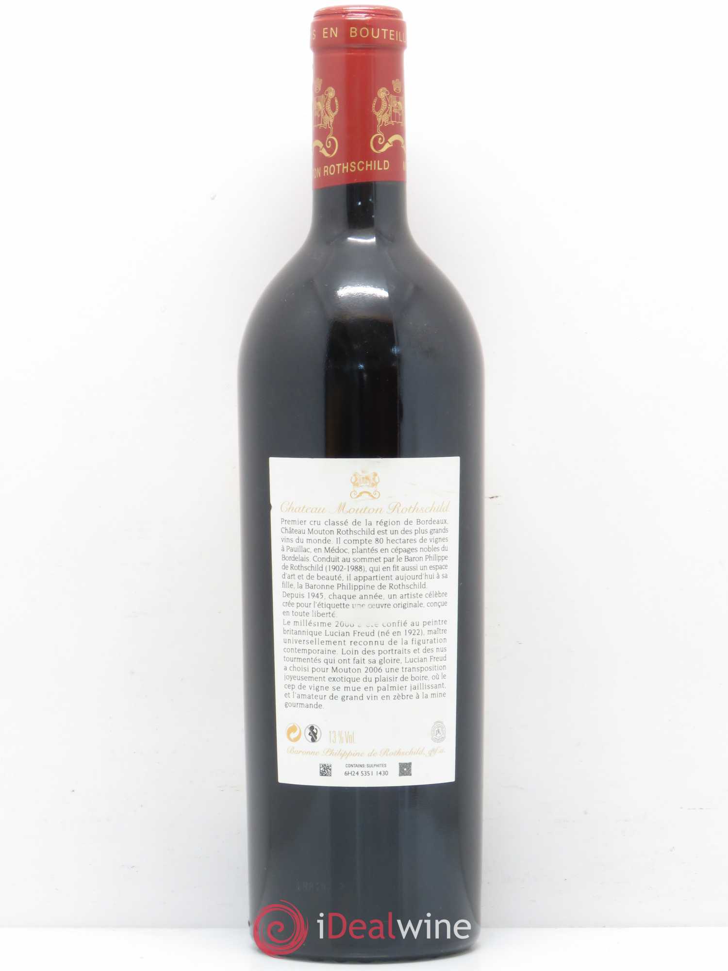 Château Mouton Rothschild 1er Grand Cru Classé 2006 - Lot de 1 bouteille - 1