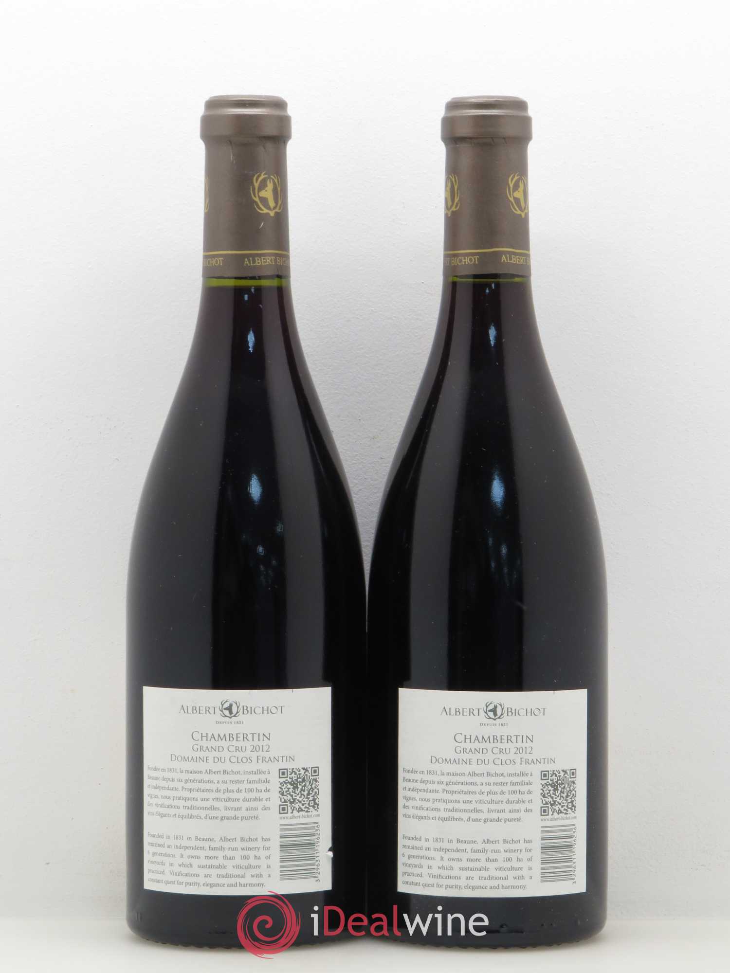 Chambertin Grand Cru Clos Frantin Domaine Bichot 2012 - Posten von 2 Flaschen - 1