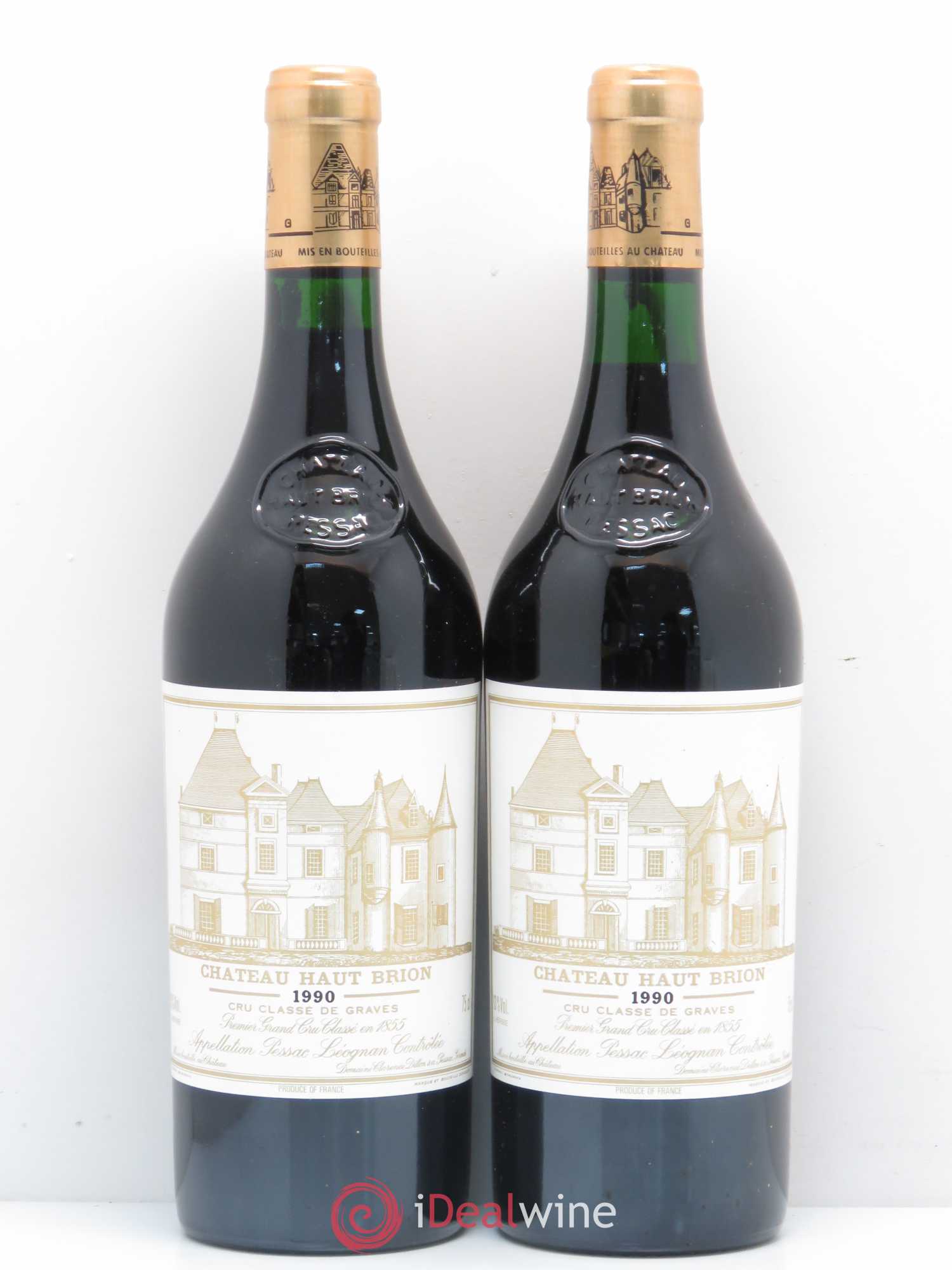 Château Haut Brion 1er Grand Cru Classé 1990 - Lot de 2 bouteilles - 0