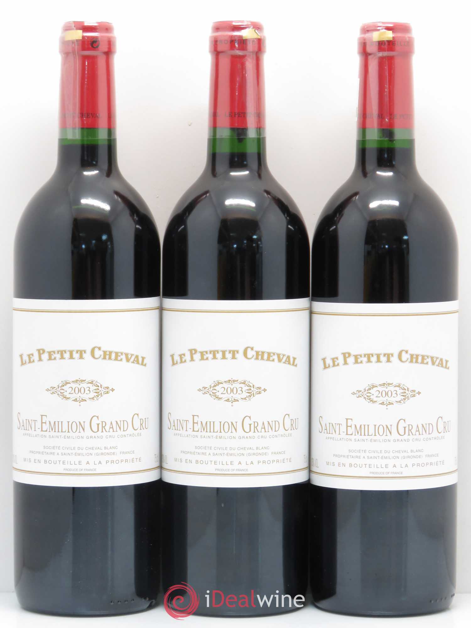 Le Petit Cheval Second Vin 2003 - Lot de 12 bouteilles - 1