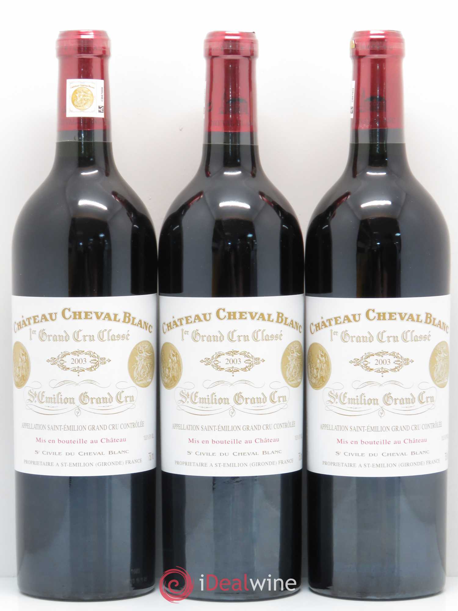 Château Cheval Blanc 1er Grand Cru Classé A 2003 - Lot de 12 bouteilles - 1
