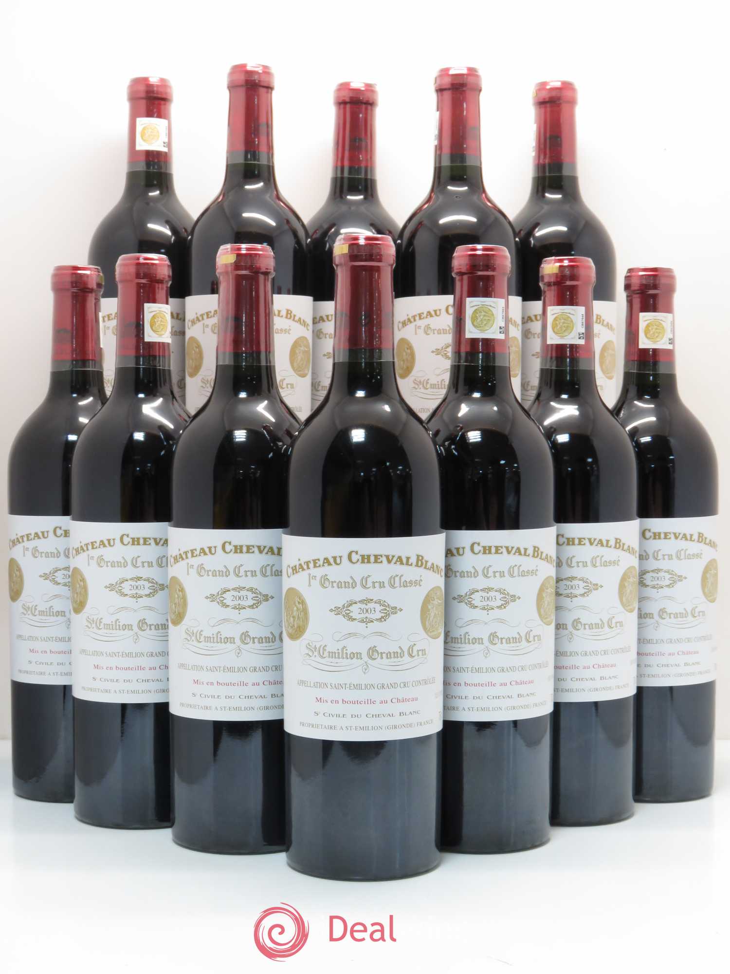 Château Cheval Blanc 1er Grand Cru Classé A 2003 - Lot de 12 bouteilles - 0