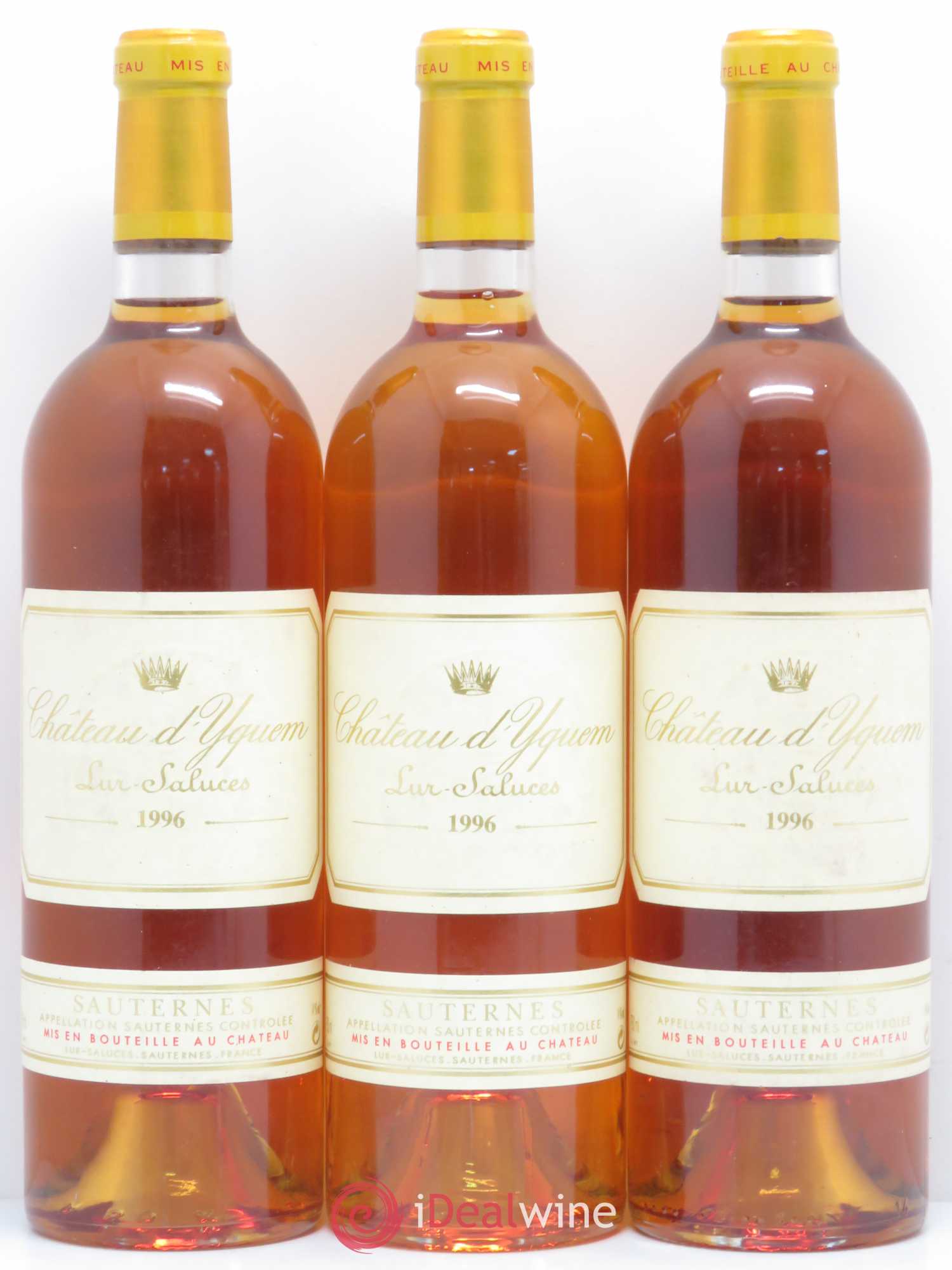 Château d' Yquem 1er Cru Classé Supérieur 1996 - Lotto di 3 bottiglie - 0