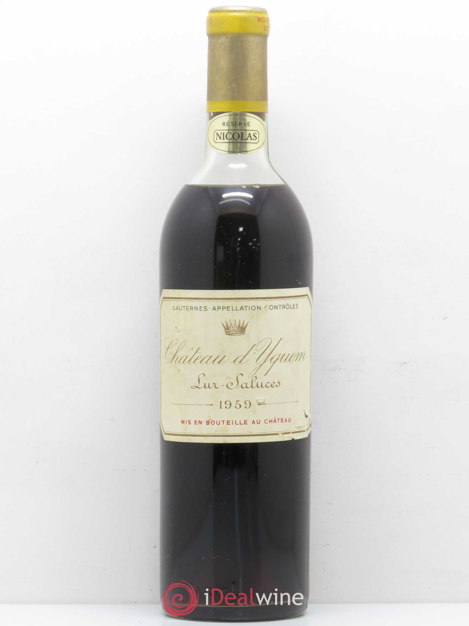 Château d' Yquem 1er Cru Classé Supérieur 1959 - Lotto di 1 bottiglia - 0