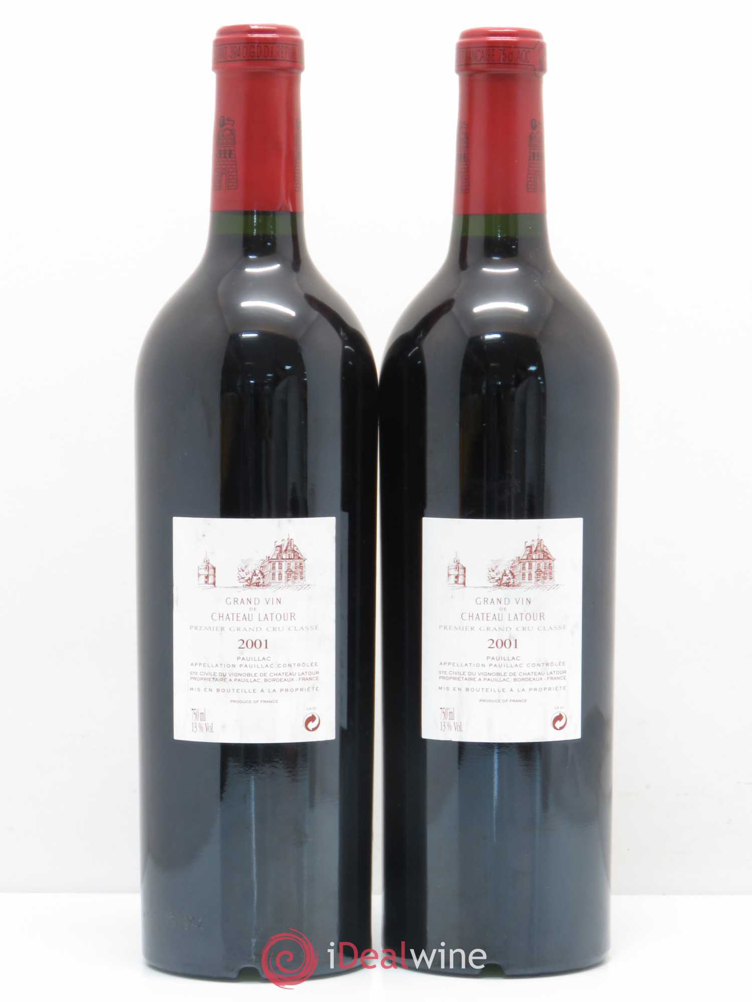 Château Latour 1er Grand Cru Classé 2001 - Lot de 2 bouteilles - 1