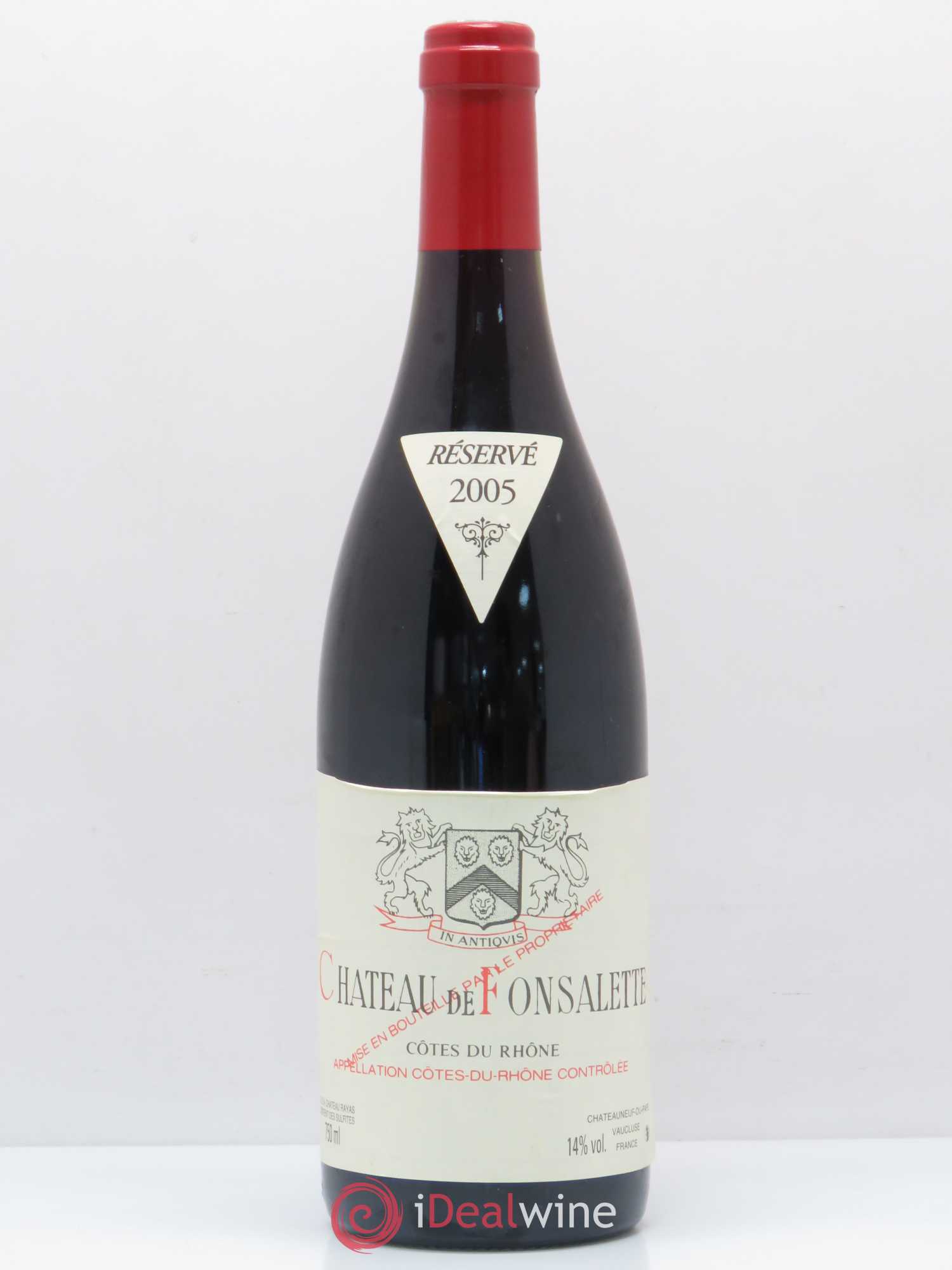Côtes-du-Rhône Château de Fonsalette Emmanuel Reynaud 2005 - Lot de 1 bouteille - 0