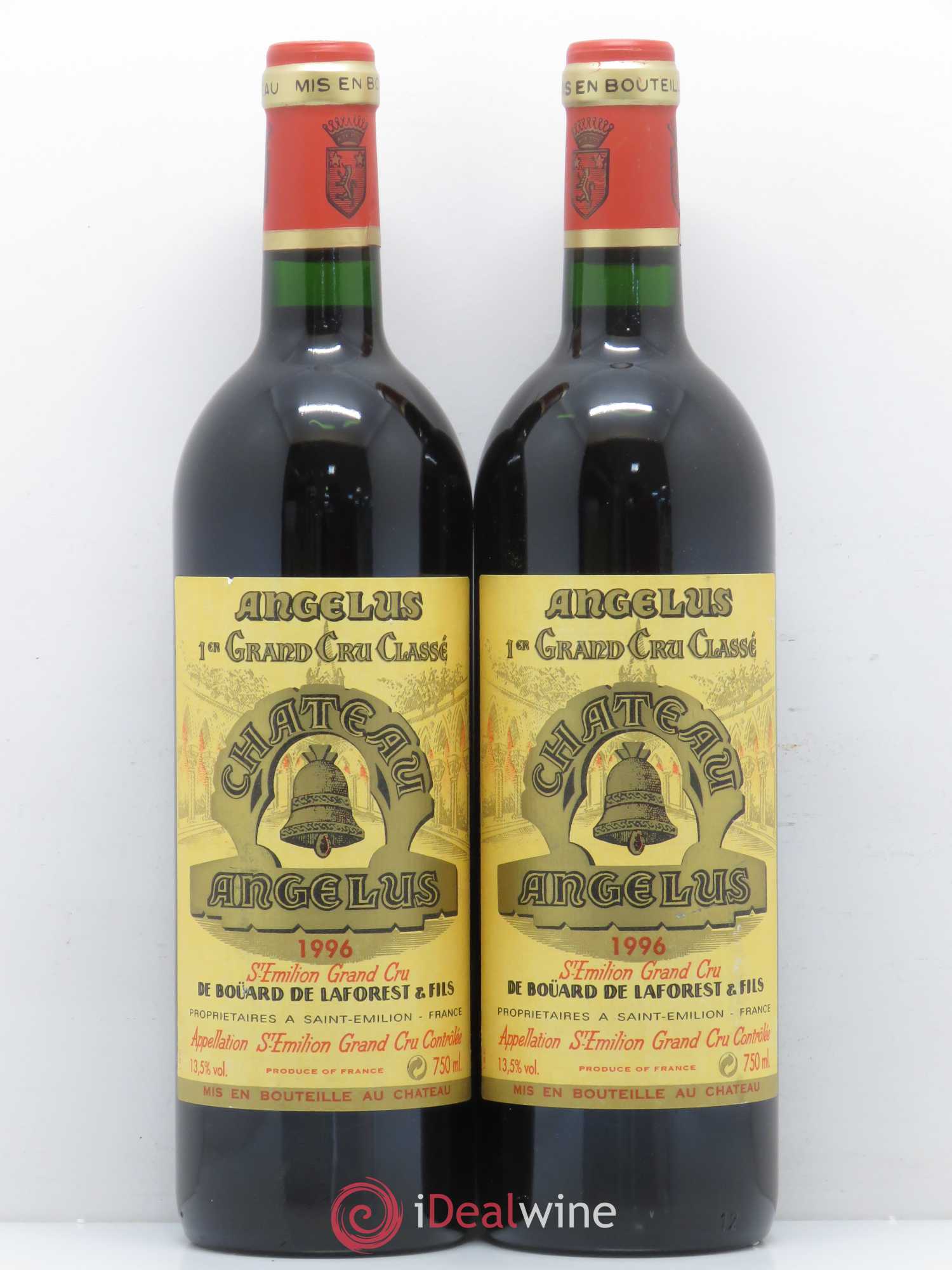 Château Angélus 1er Grand Cru Classé A 1996 - Lot de 2 bouteilles - 0