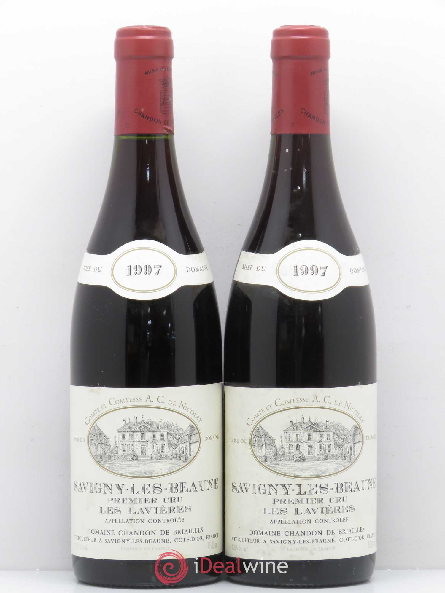 Savigny-lès-Beaune 1er Cru Les Lavières Domaine Chandon de Briailles 1997 - Posten von 2 Flaschen - 0