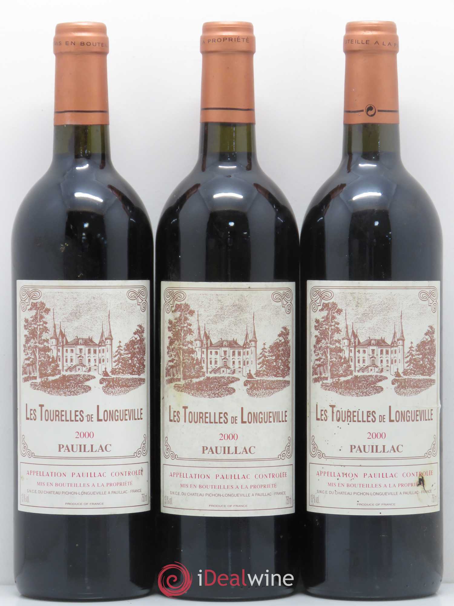 Les Tourelles de Longueville Second Vin 2000 - Lot de 3 bouteilles - 0