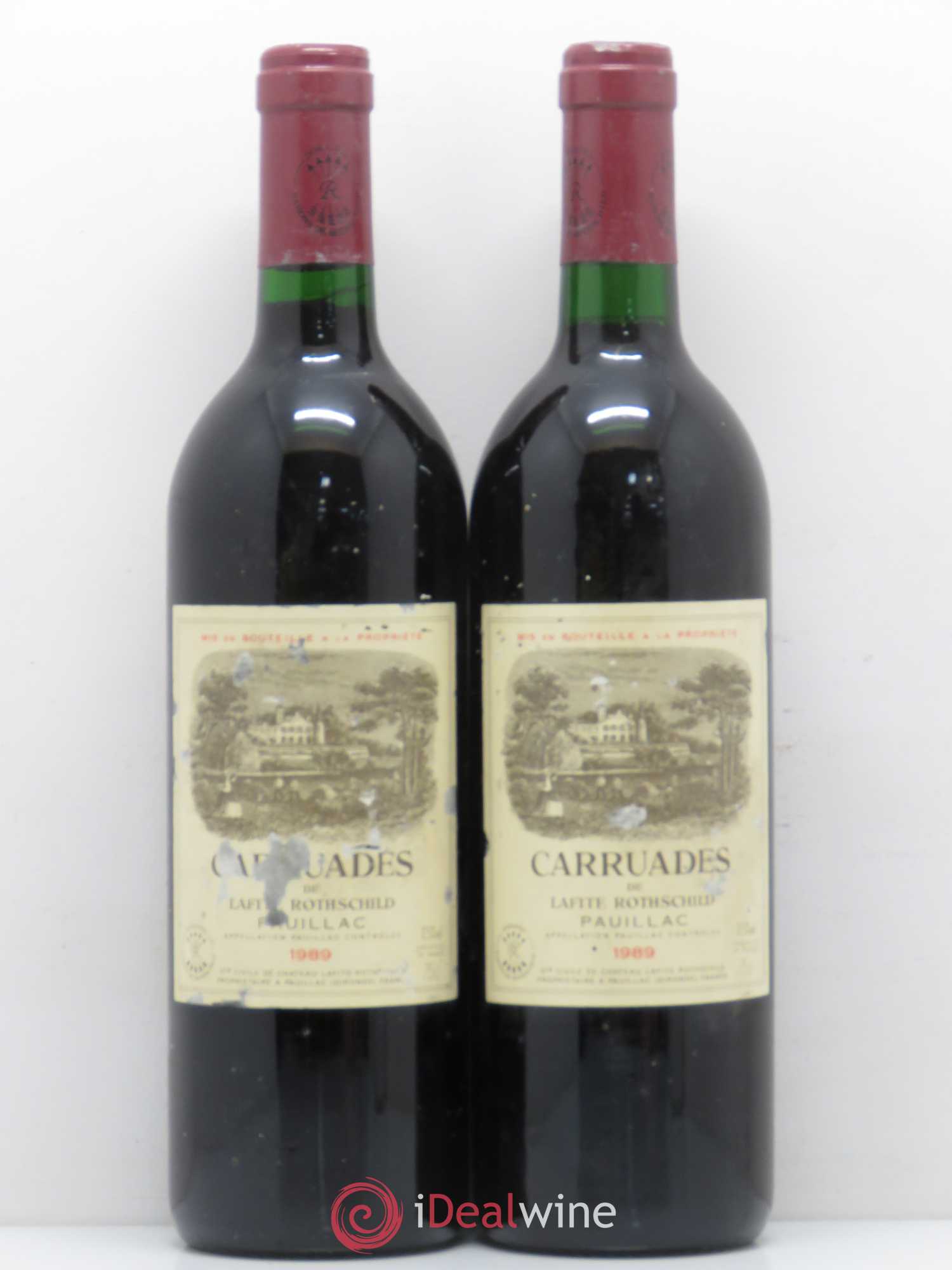 Carruades de Lafite Rothschild Second Vin 1989 - Lot de 2 bouteilles - 0