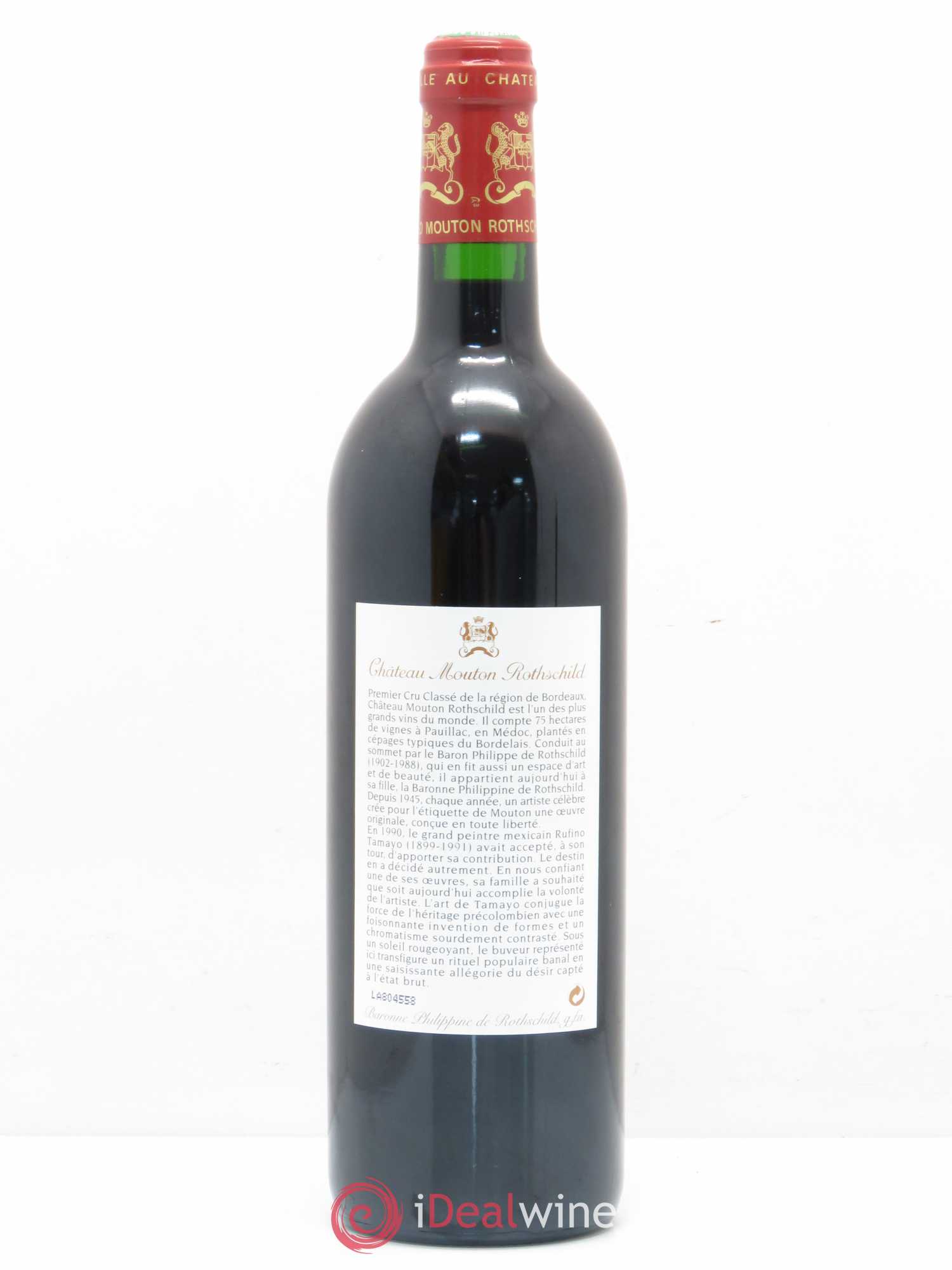 Château Mouton Rothschild 1er Grand Cru Classé 1998 - Lot de 1 bouteille - 1