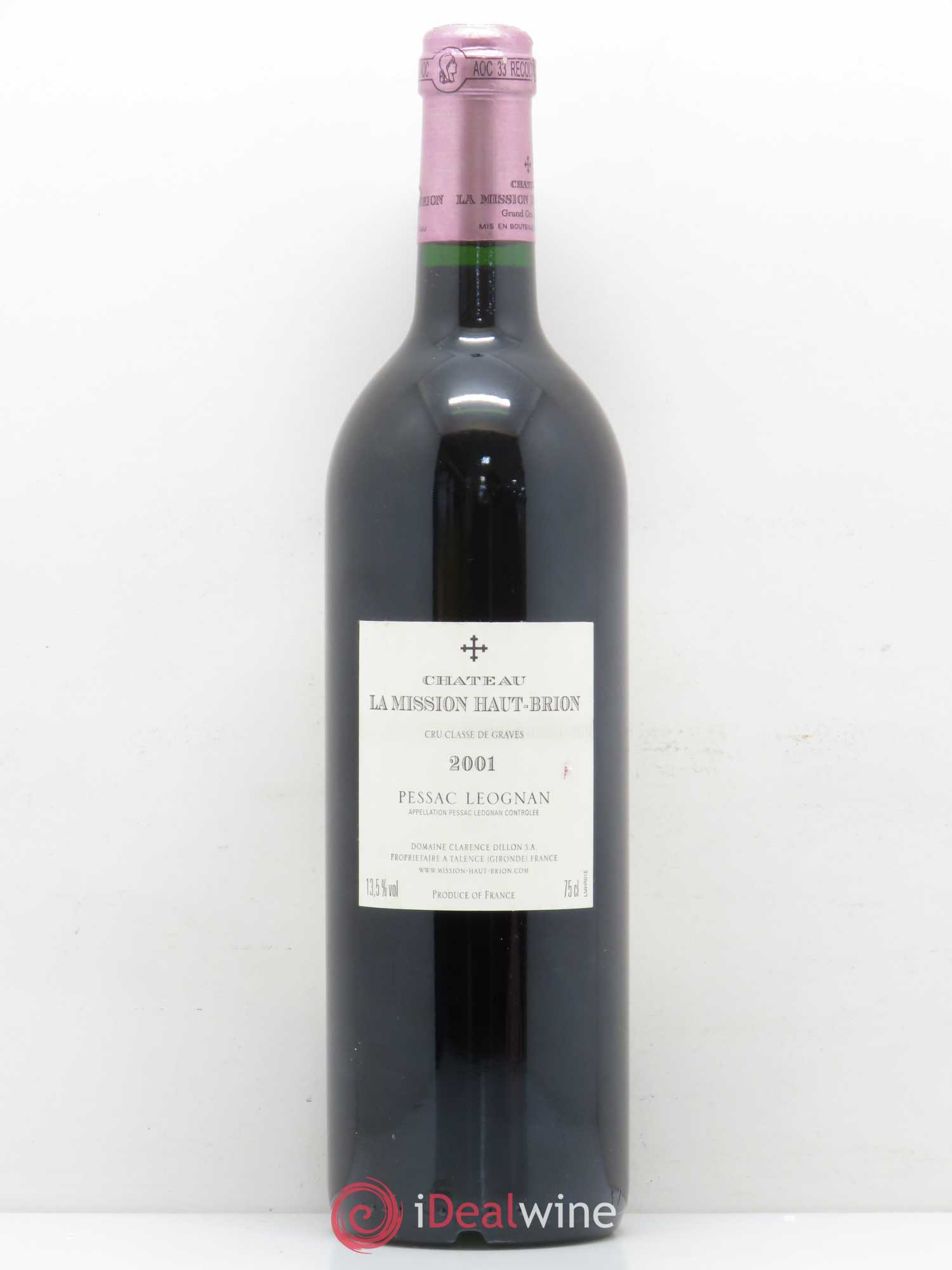 Château la Mission Haut-Brion Cru Classé de Graves 2001 - Lot de 1 bouteille - 1