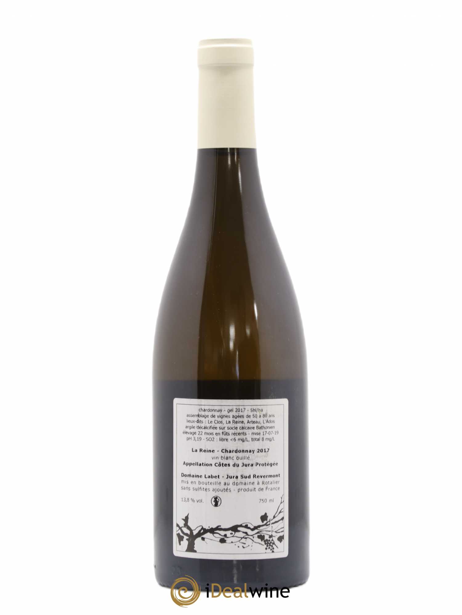Côtes du Jura Chardonnay La Reine Romain - Julien - Charline Labet 2017 - Lot de 1 bouteille - 1