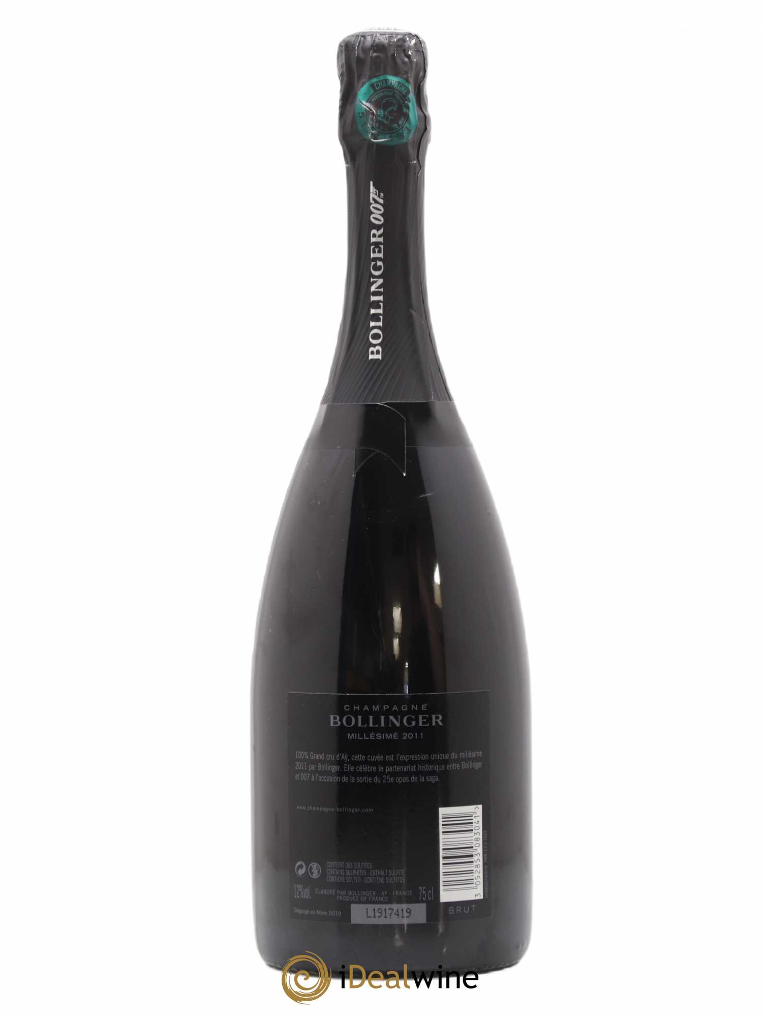 James Bond 007 Bollinger 2011 - Lot de 1 bouteille - 1