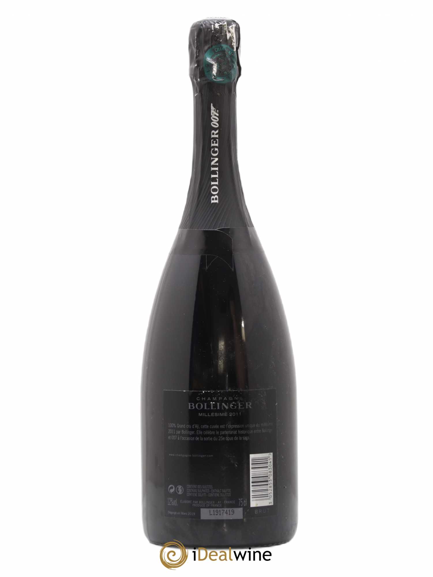 James Bond 007 Bollinger 2011 - Lot de 1 bouteille - 1