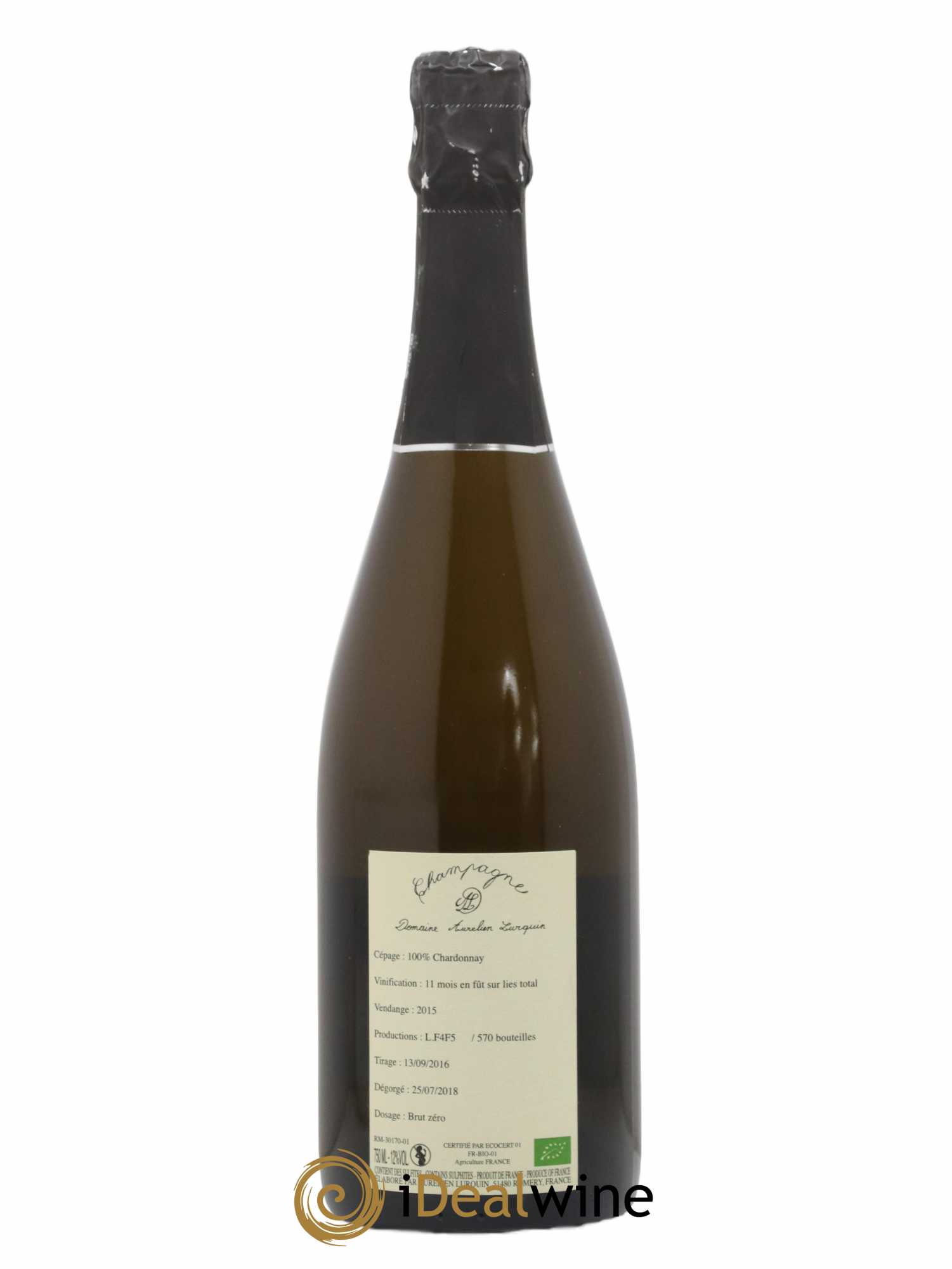 Chardonnay Aurélien Lurquin 2015 - Lot de 1 bouteille - 1